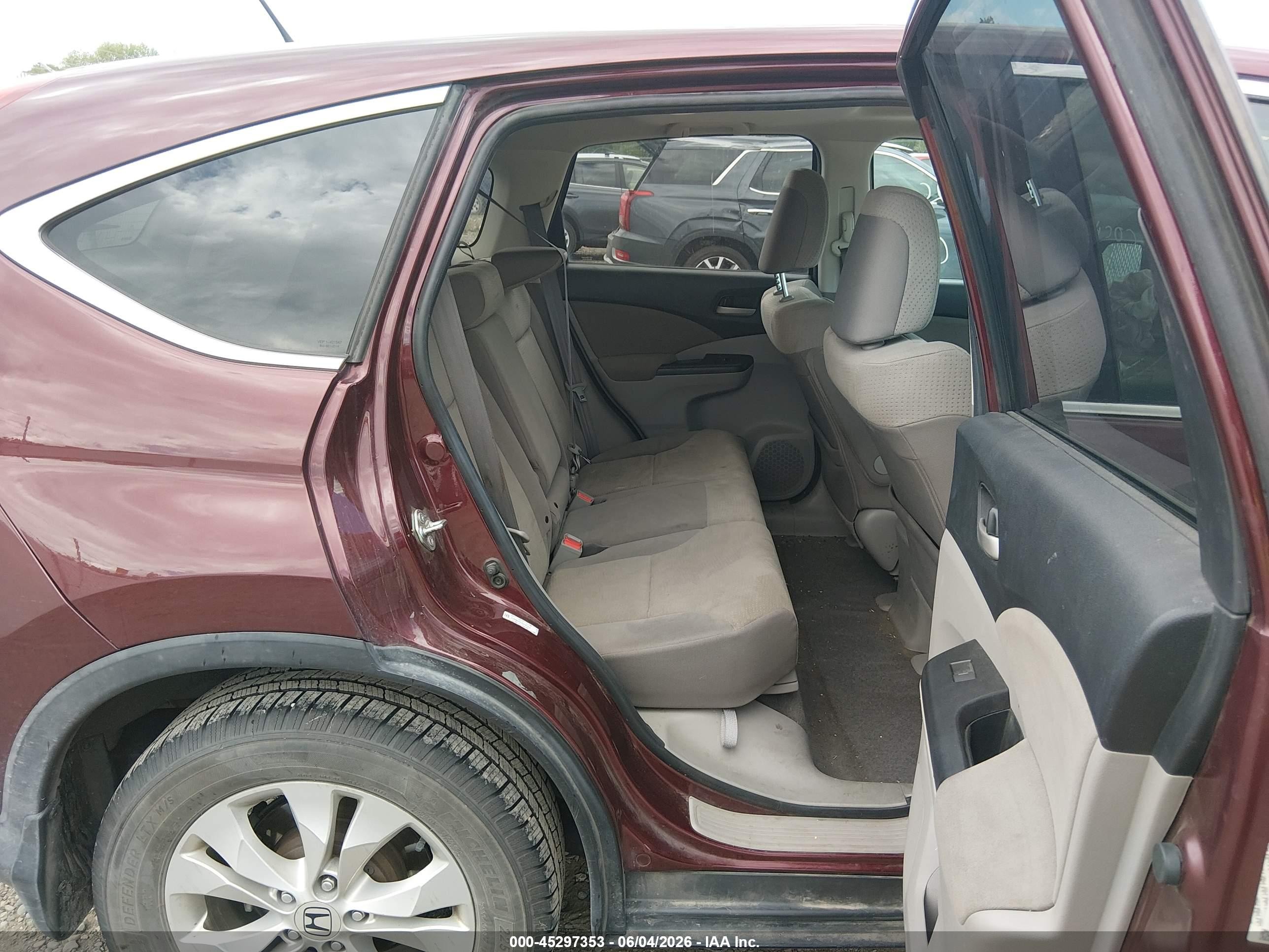 2014 Honda Cr-v Ex Maroon vin: 5J6RM4H57EL067519