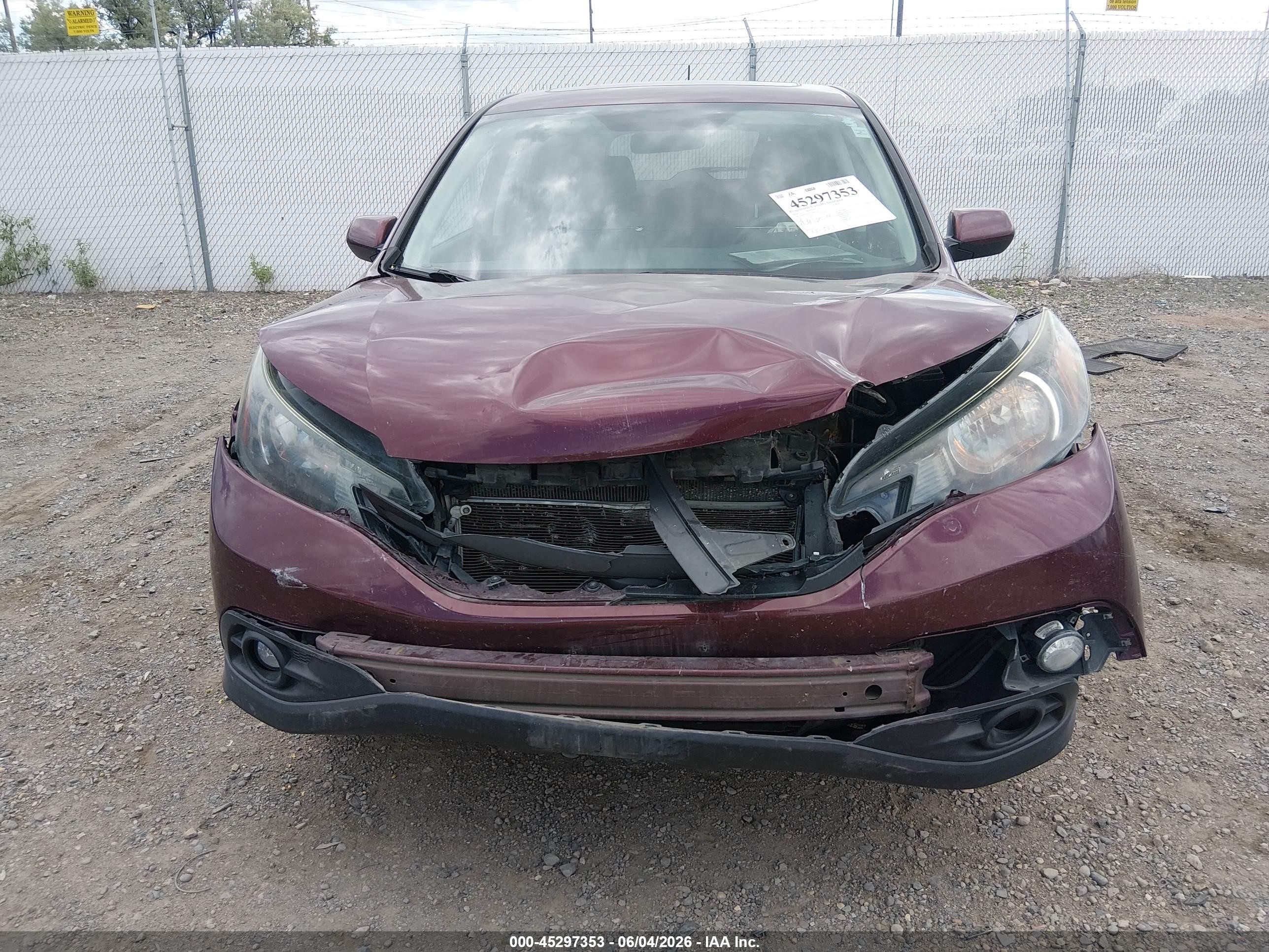 2014 Honda Cr-v Ex Maroon vin: 5J6RM4H57EL067519