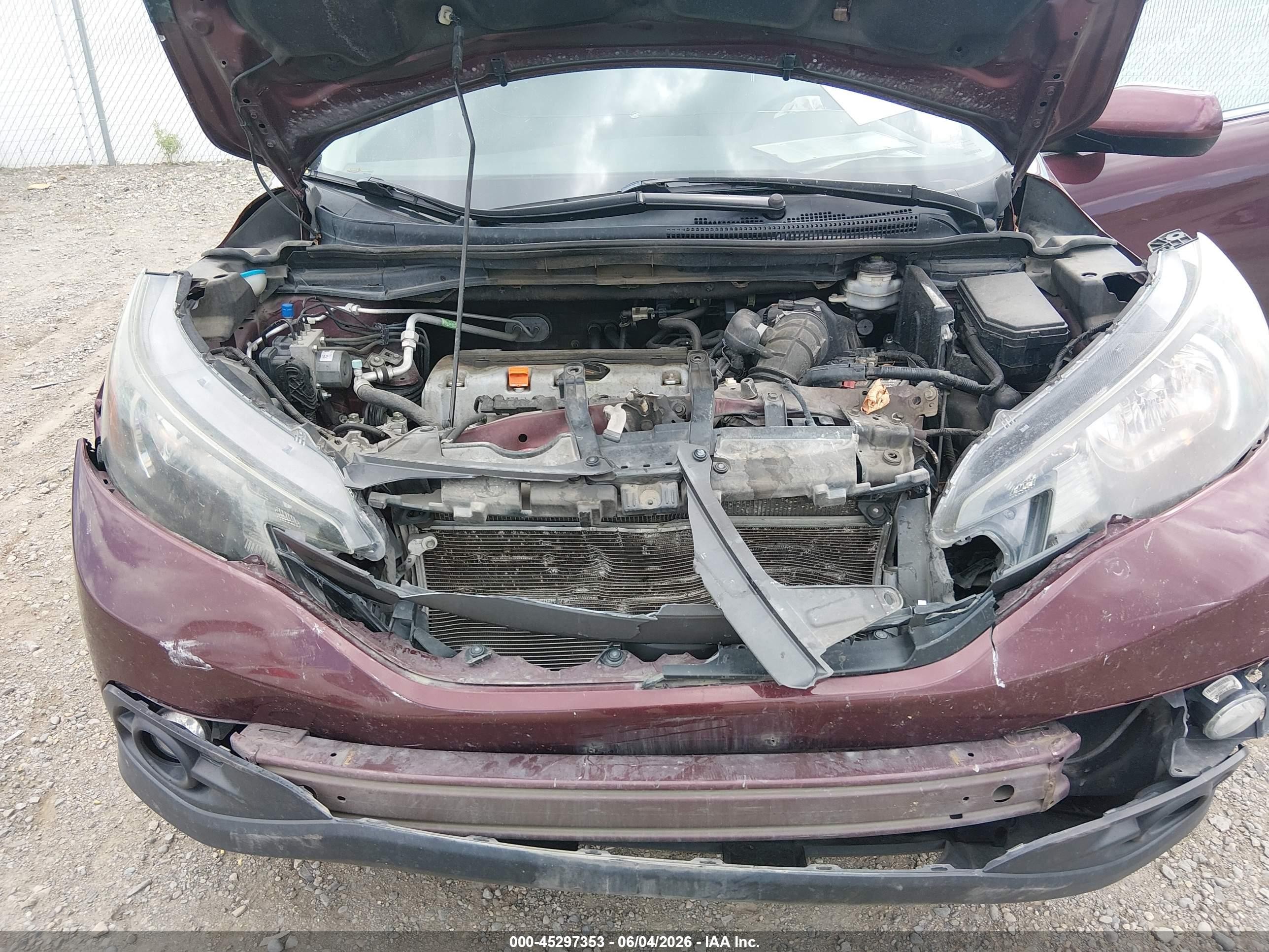 2014 Honda Cr-v Ex Maroon vin: 5J6RM4H57EL067519