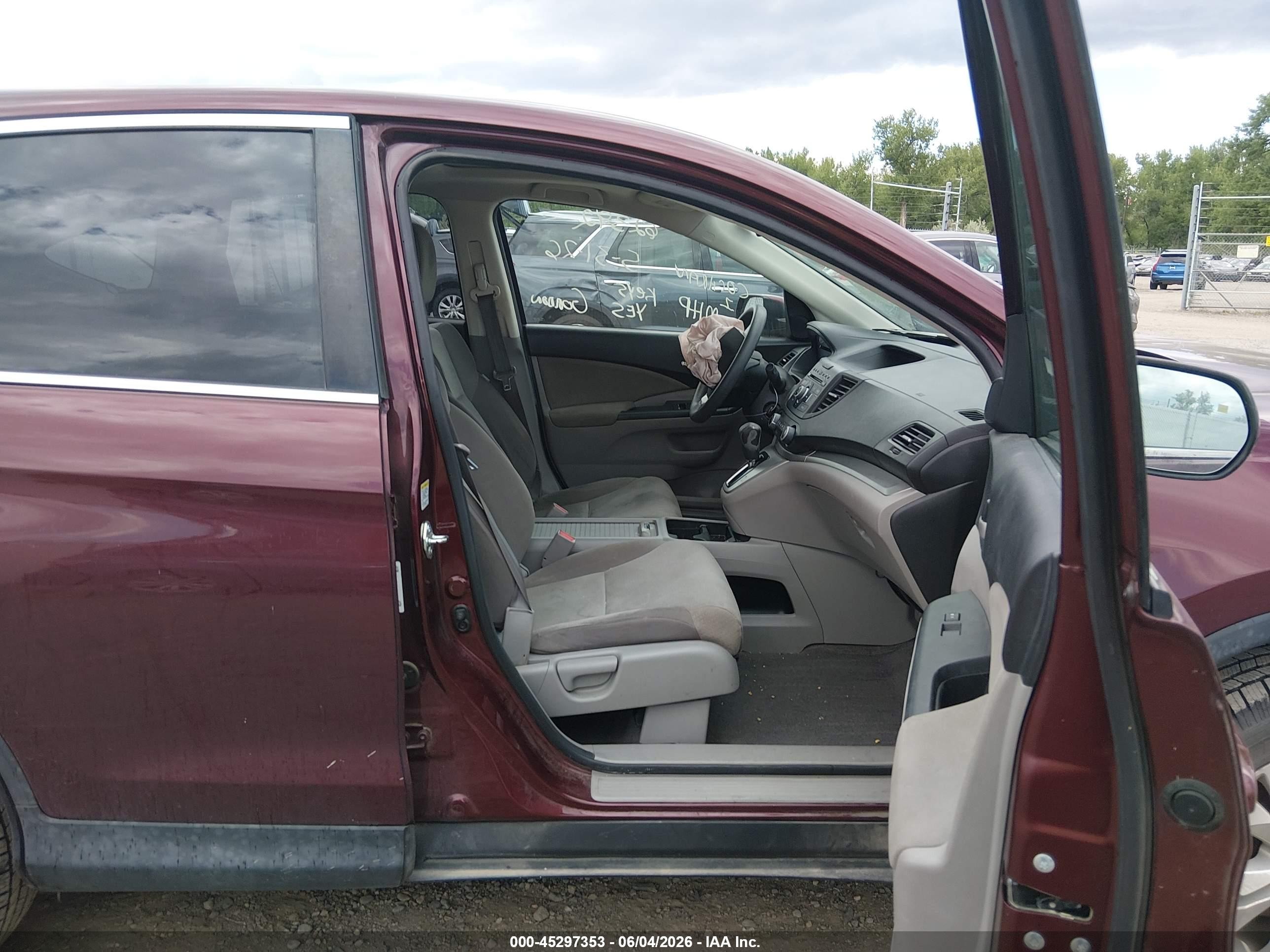 2014 Honda Cr-v Ex Maroon vin: 5J6RM4H57EL067519