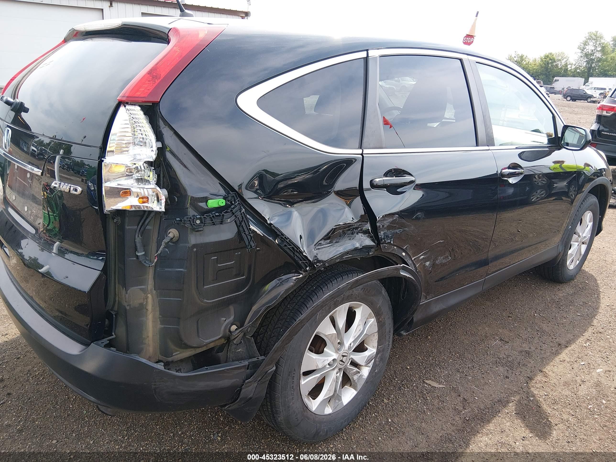 2014 Honda Cr-v Ex Black vin: 5J6RM4H57EL072705