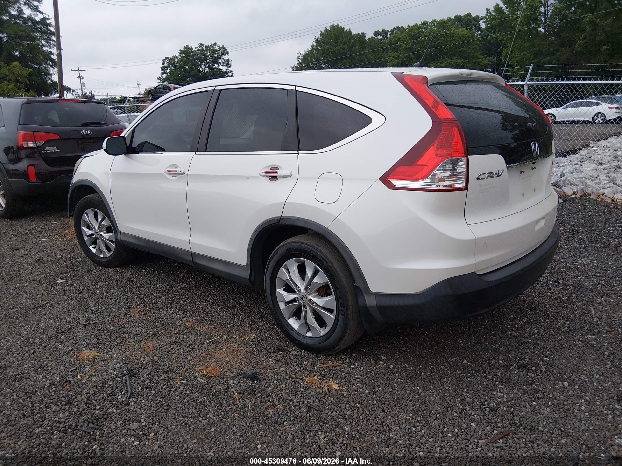 2014 Honda Cr-v Ex White vin: 5J6RM4H57EL103841