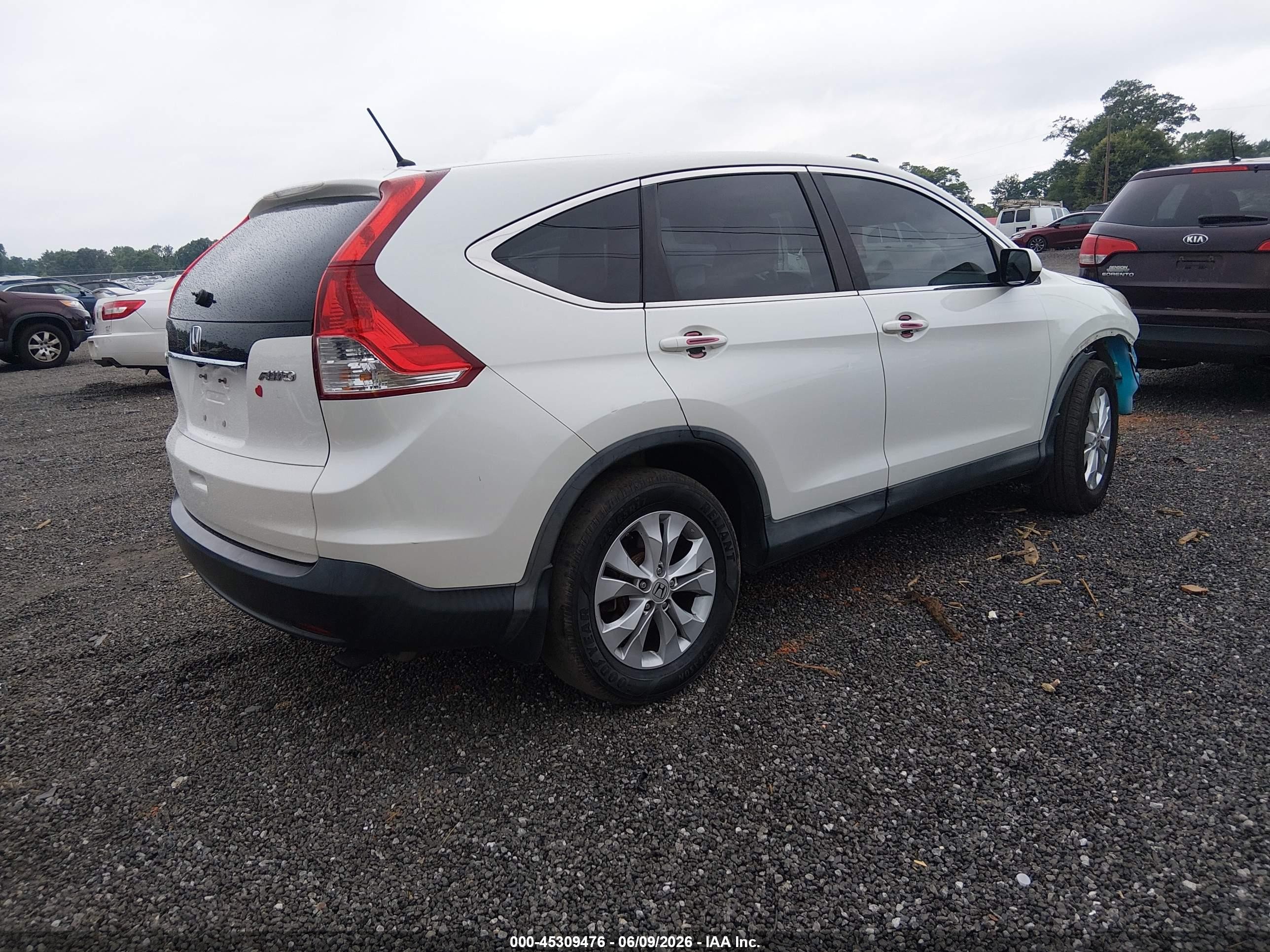 2014 Honda Cr-v Ex White vin: 5J6RM4H57EL103841