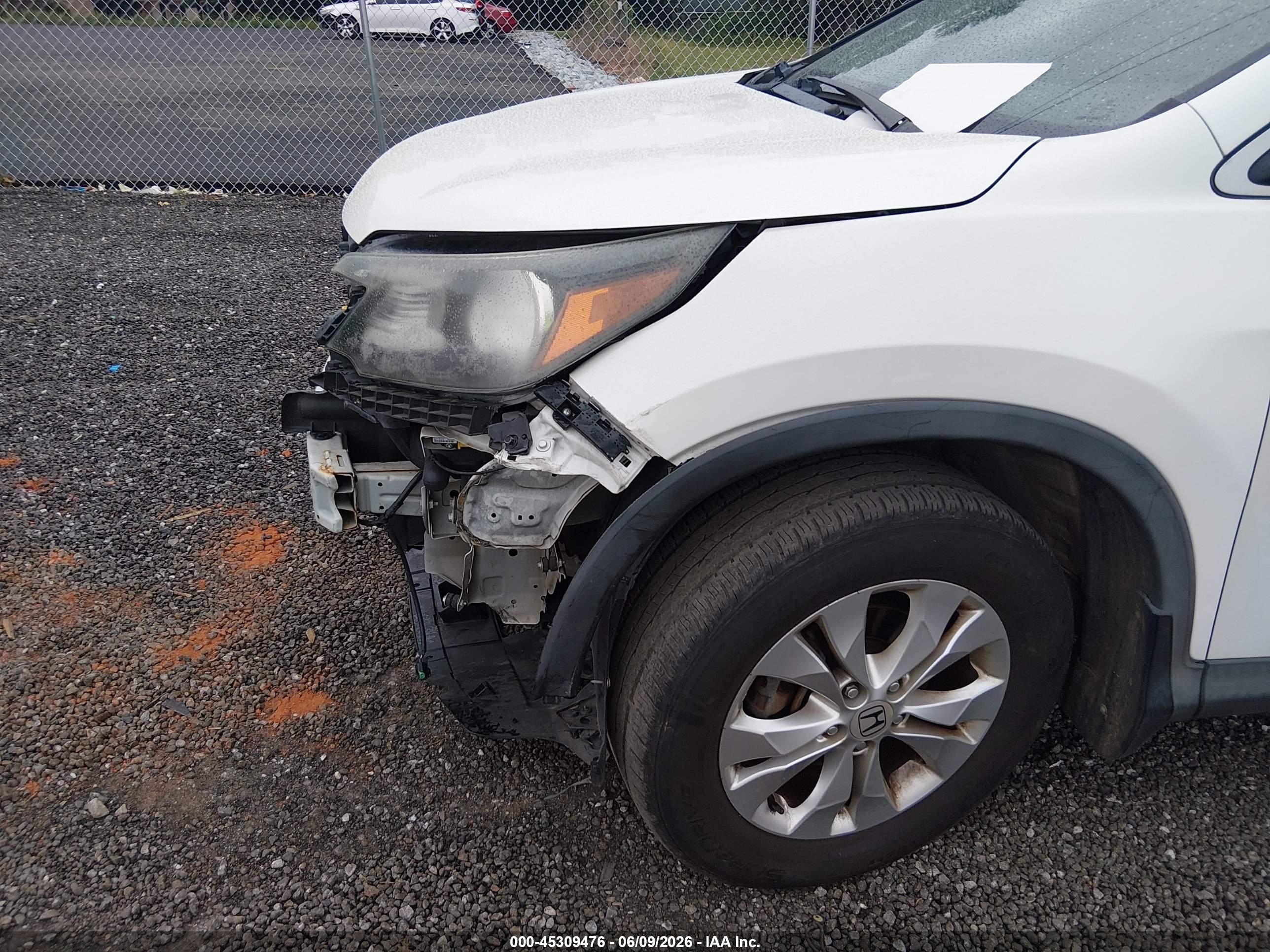 2014 Honda Cr-v Ex White vin: 5J6RM4H57EL103841