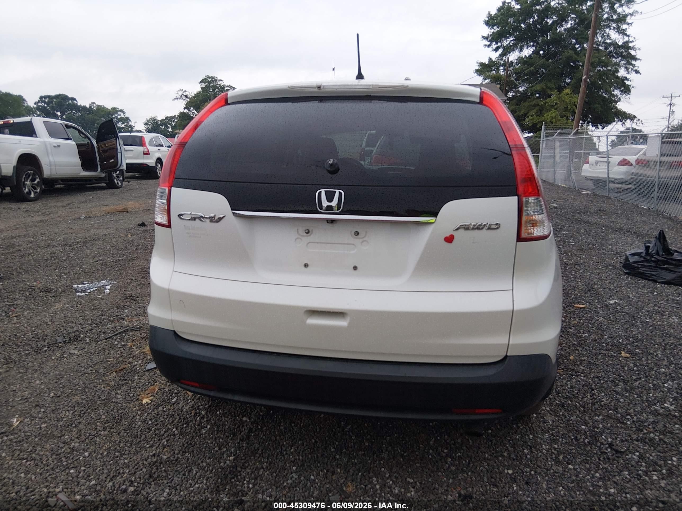 2014 Honda Cr-v Ex White vin: 5J6RM4H57EL103841