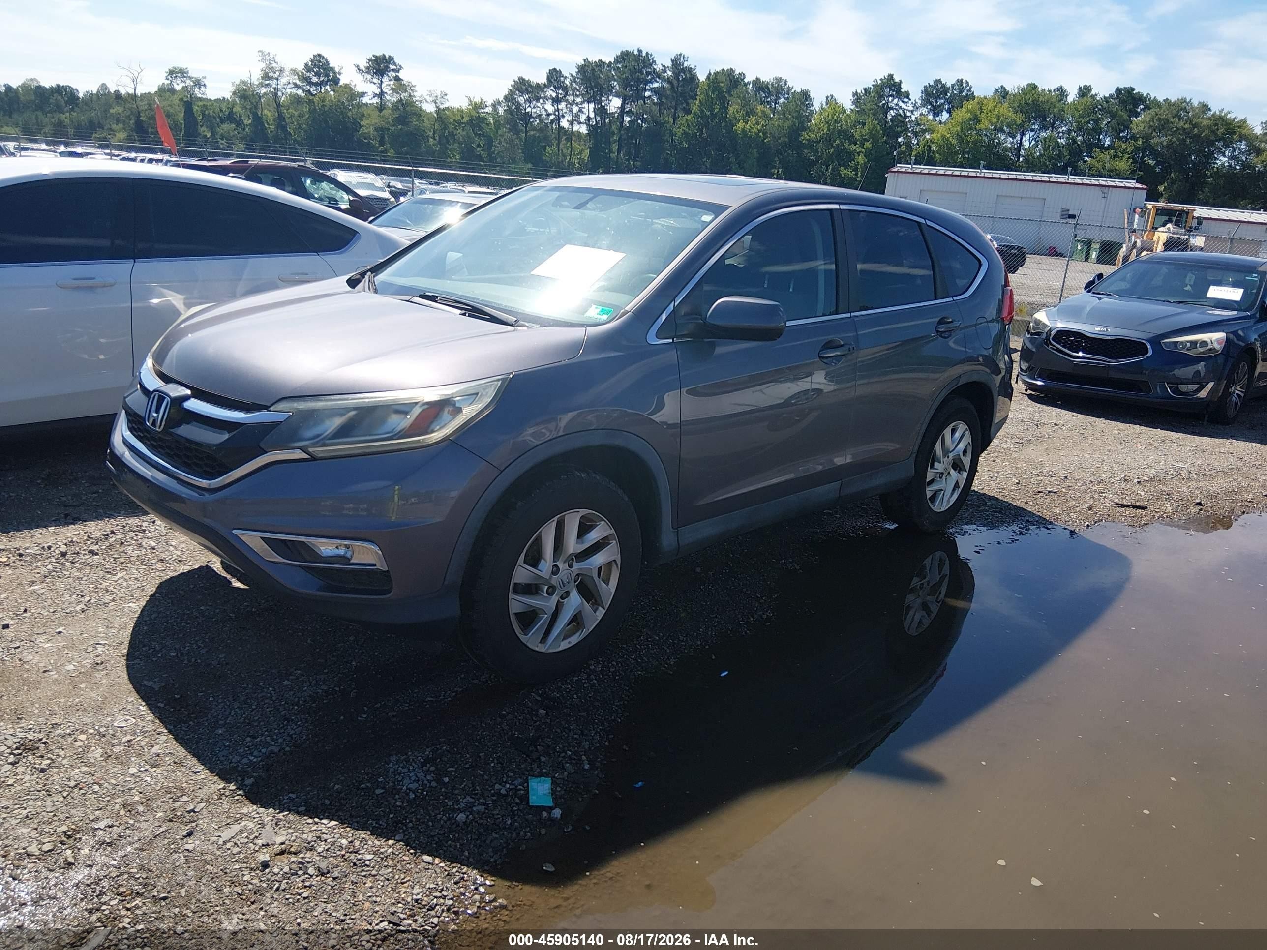 2015 Honda Cr-v Ex Gray vin: 5J6RM4H57FL002963