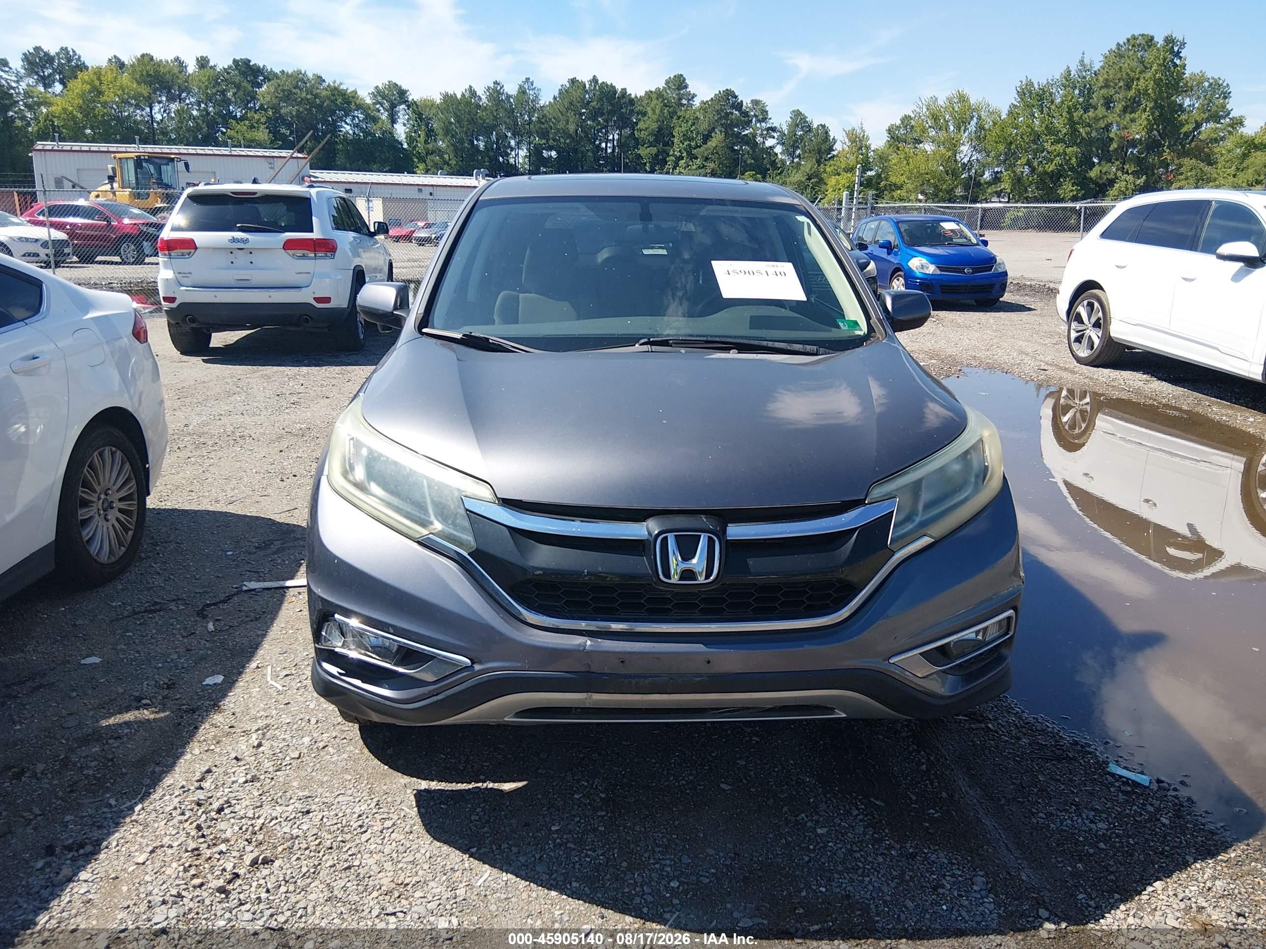 2015 Honda Cr-v Ex Gray vin: 5J6RM4H57FL002963