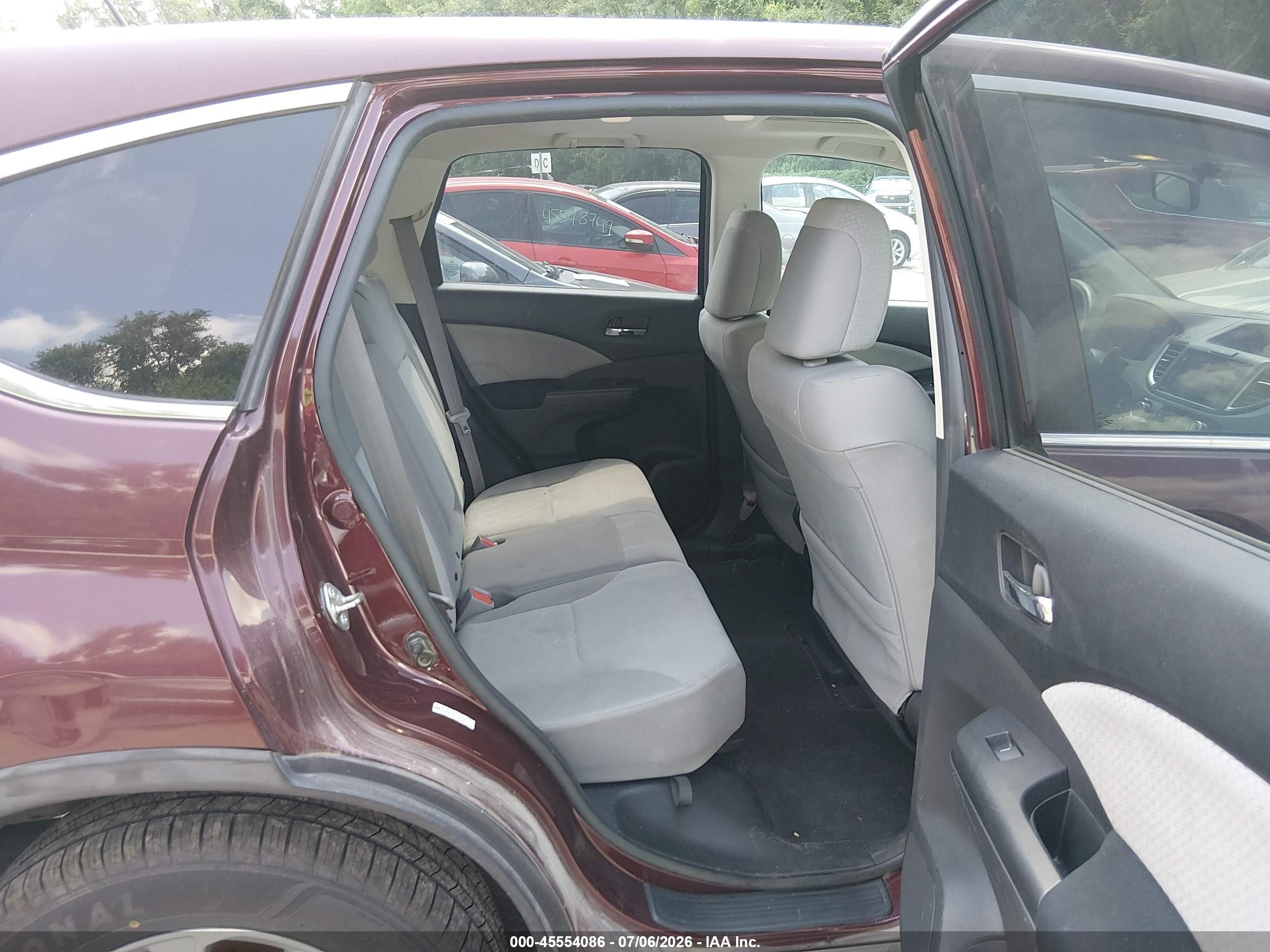 2015 Honda Cr-v Ex Burgundy vin: 5J6RM4H57FL007418