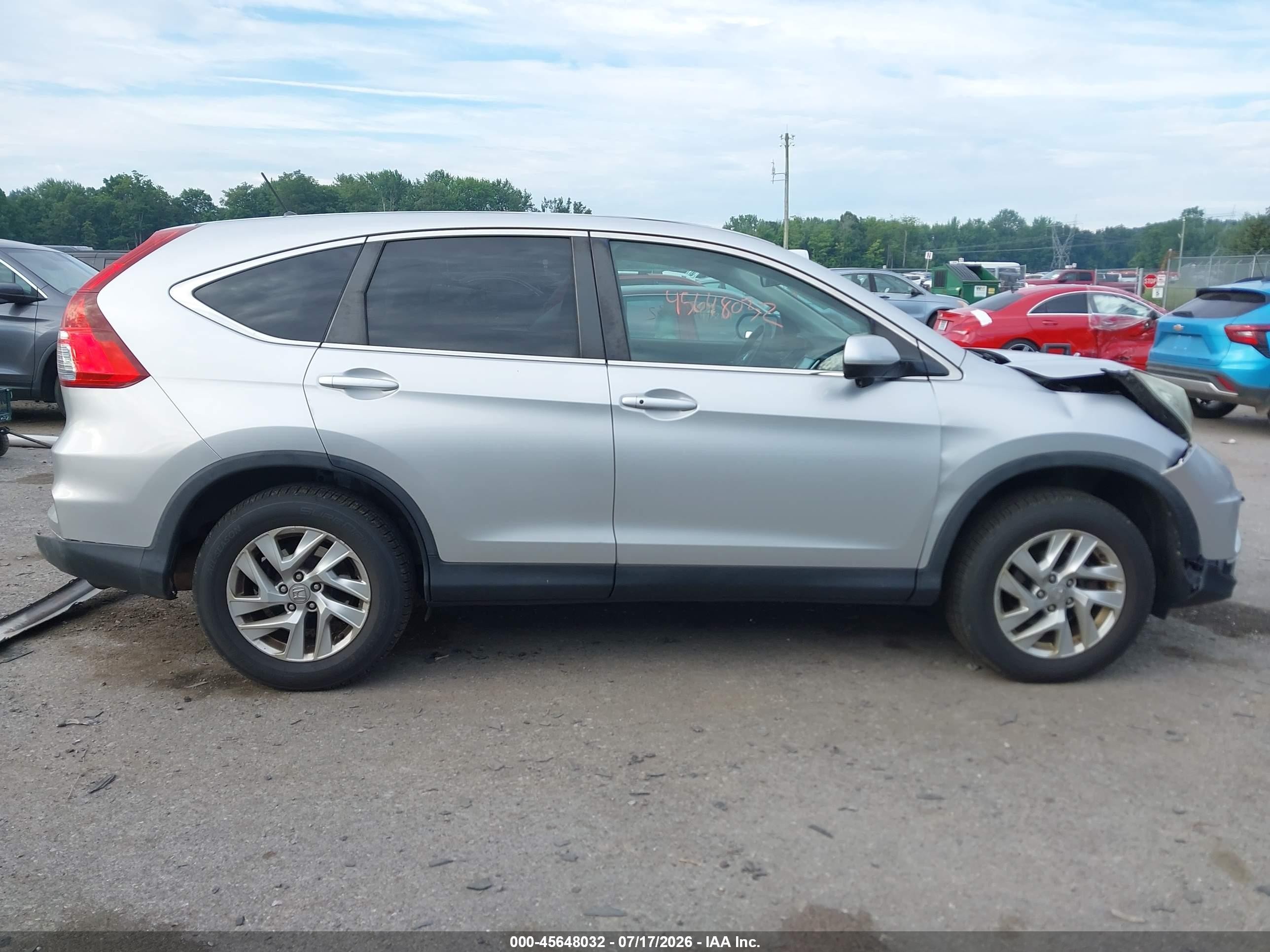 2015 Honda Cr-v Ex Silver vin: 5J6RM4H57FL031198