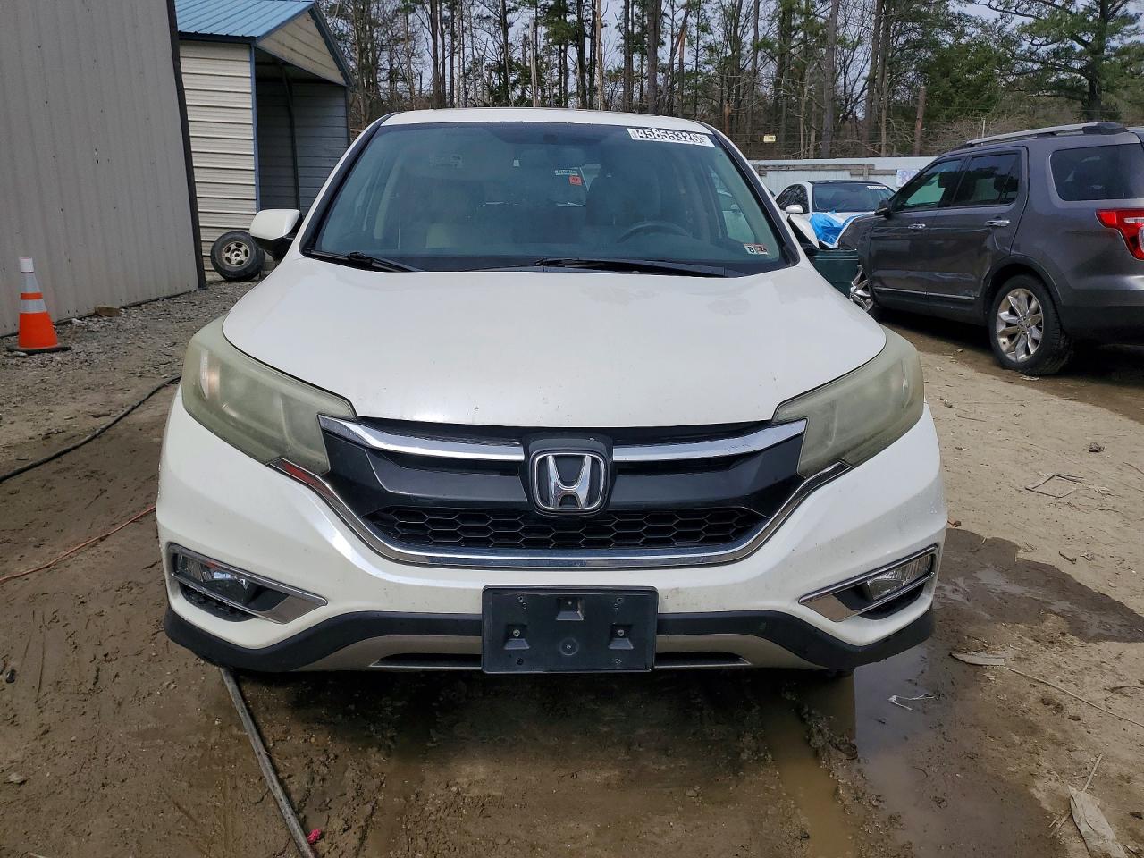 2015 Honda Cr-v Ex White vin: 5J6RM4H57FL033291