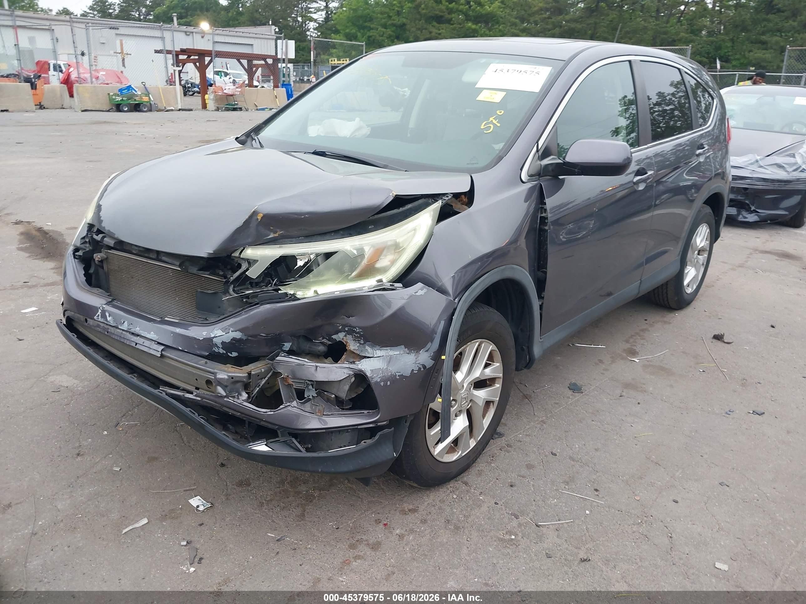 2015 Honda Cr-v Ex Серый vin: 5J6RM4H57FL058238