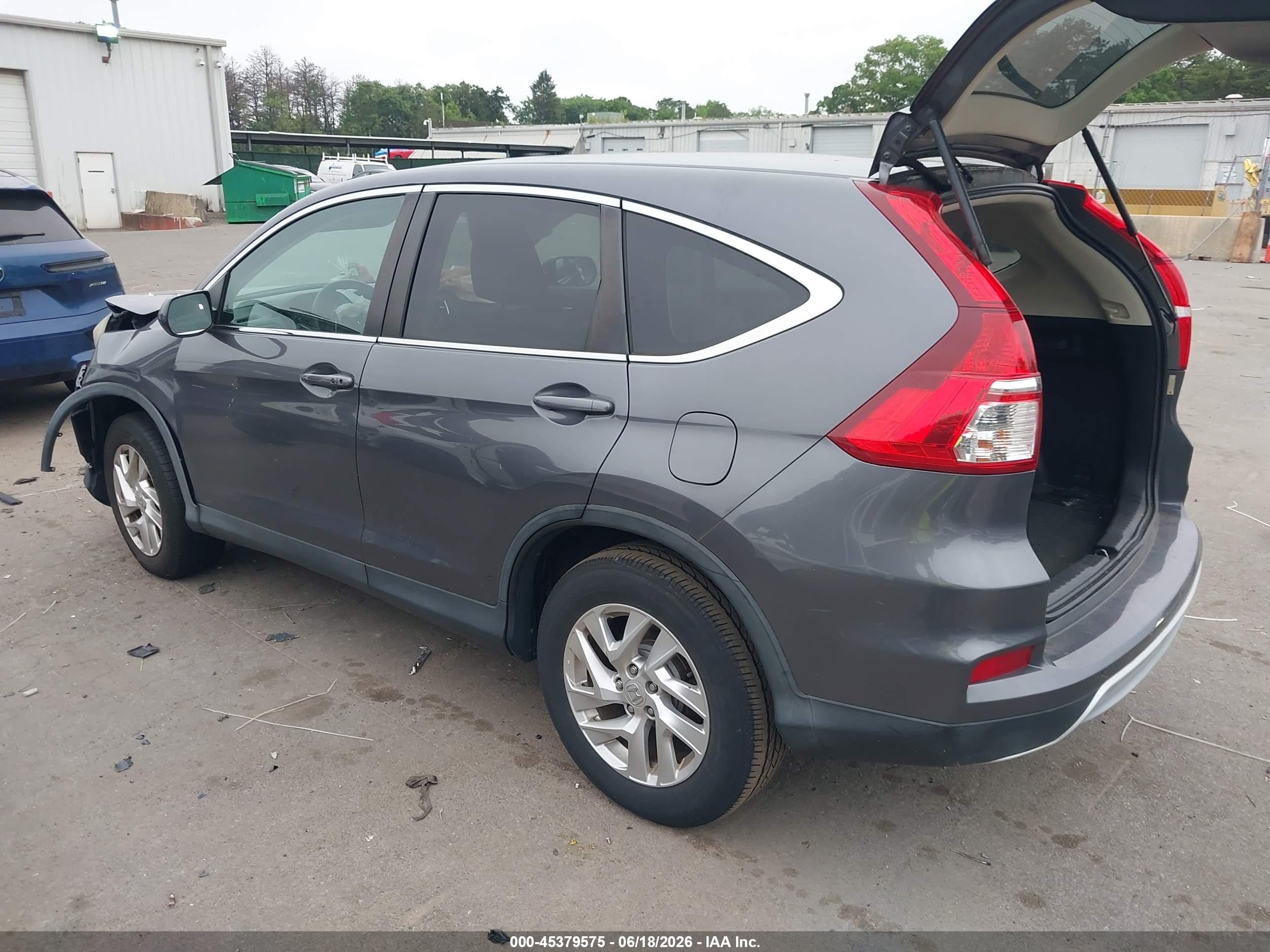 2015 Honda Cr-v Ex Серый vin: 5J6RM4H57FL058238