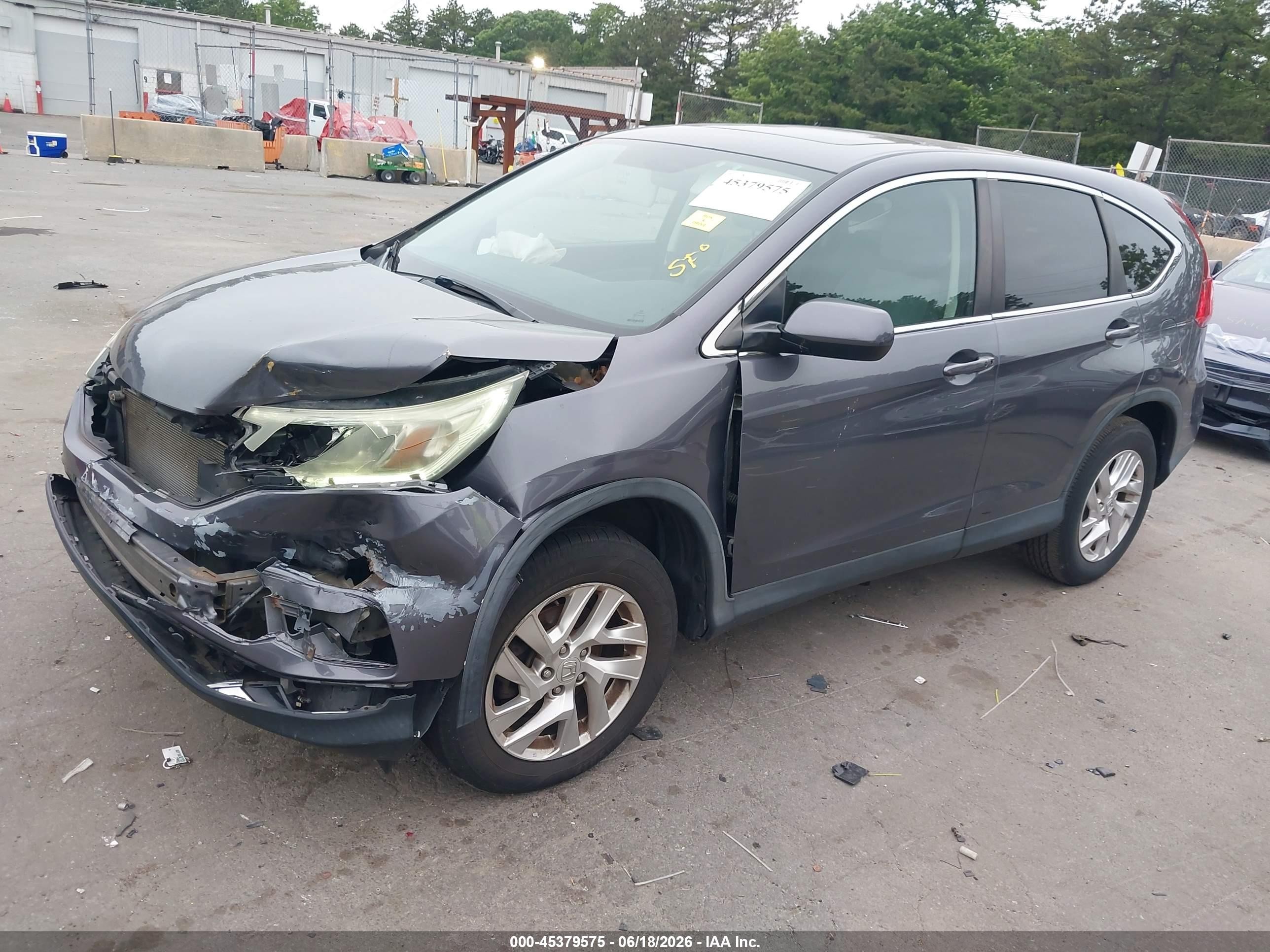 2015 Honda Cr-v Ex Серый vin: 5J6RM4H57FL058238