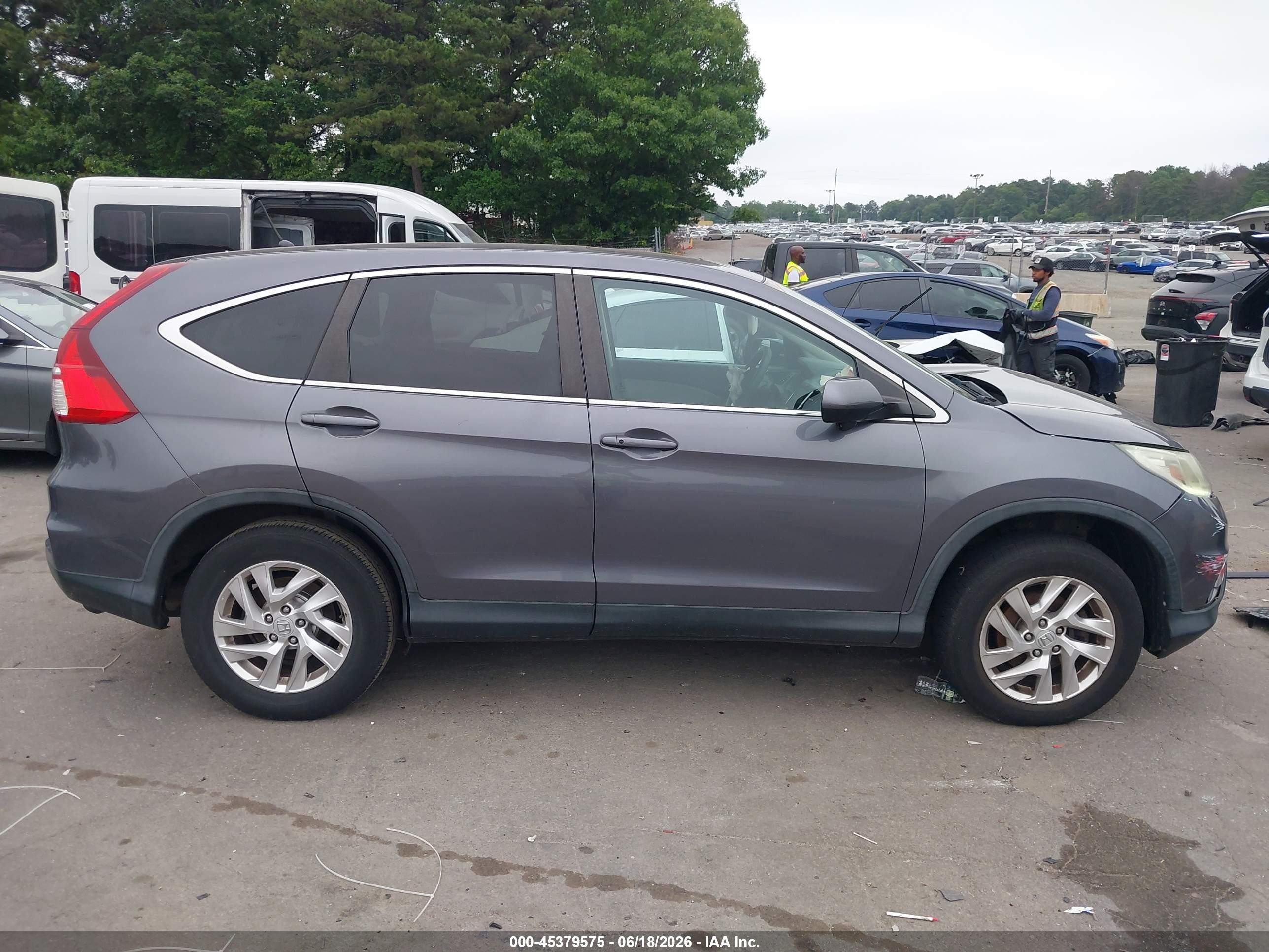 2015 Honda Cr-v Ex Серый vin: 5J6RM4H57FL058238
