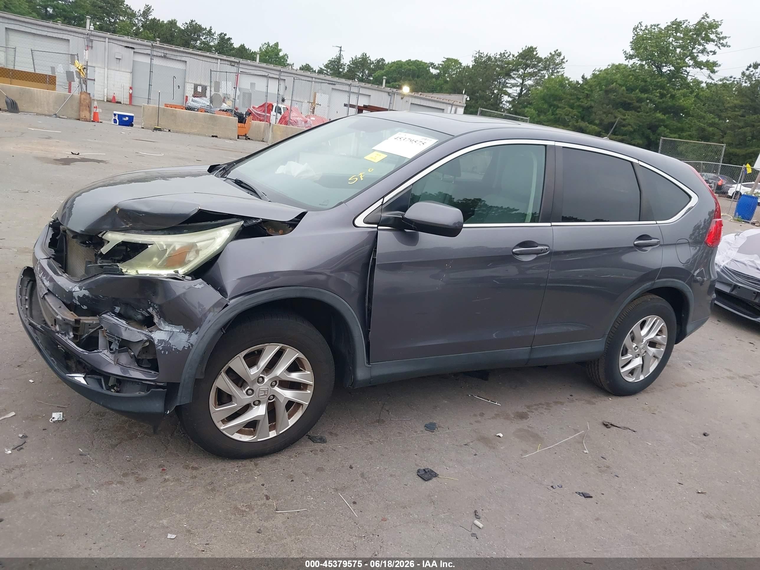 2015 Honda Cr-v Ex Серый vin: 5J6RM4H57FL058238