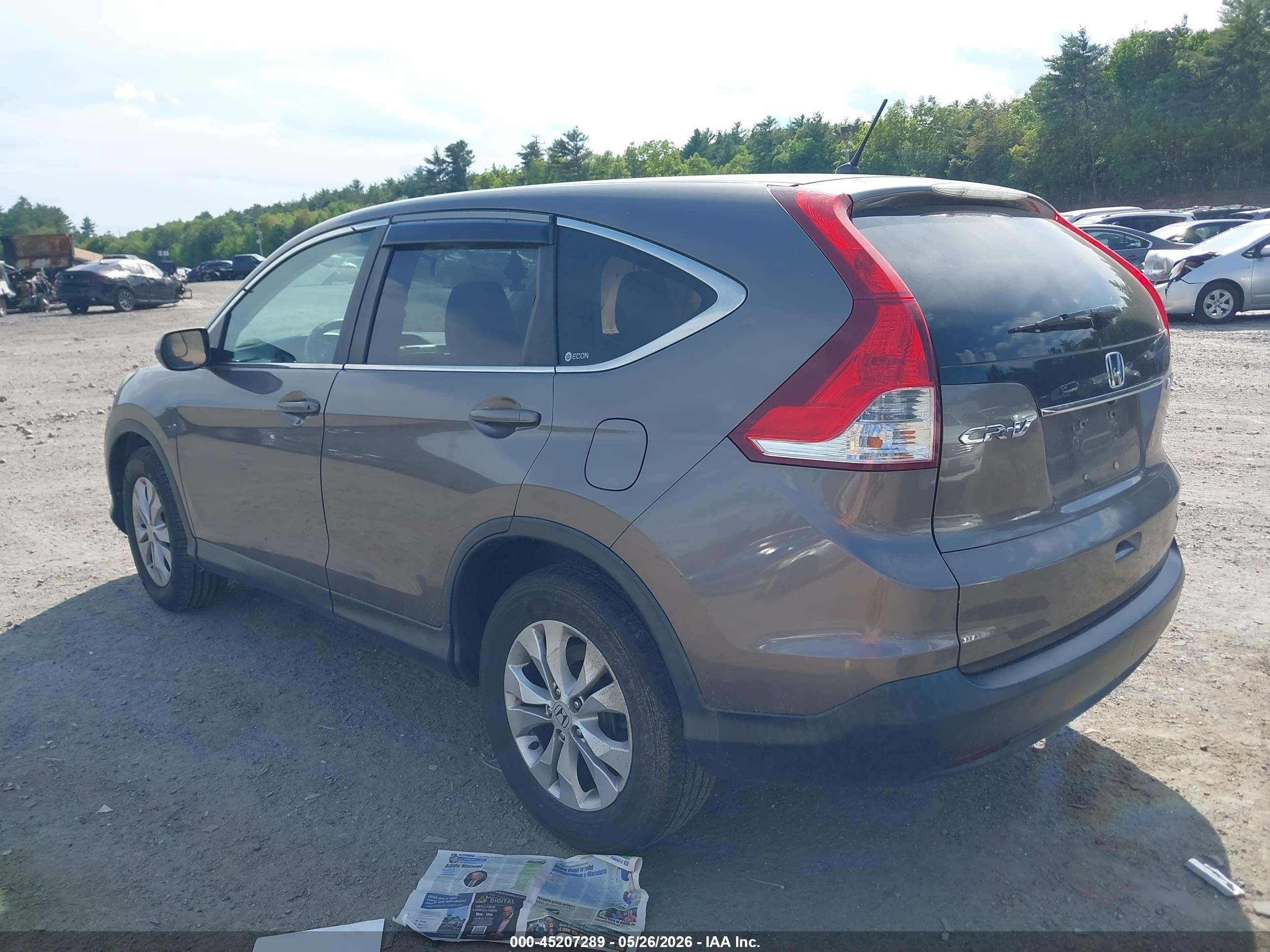 2012 Honda Cr-v Ex Brown vin: 5J6RM4H58CL000599