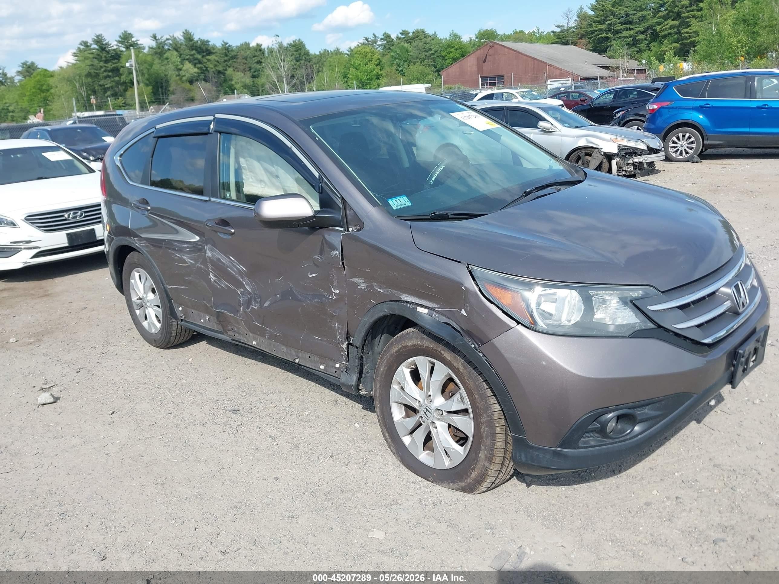 2012 Honda Cr-v Ex Brown vin: 5J6RM4H58CL000599