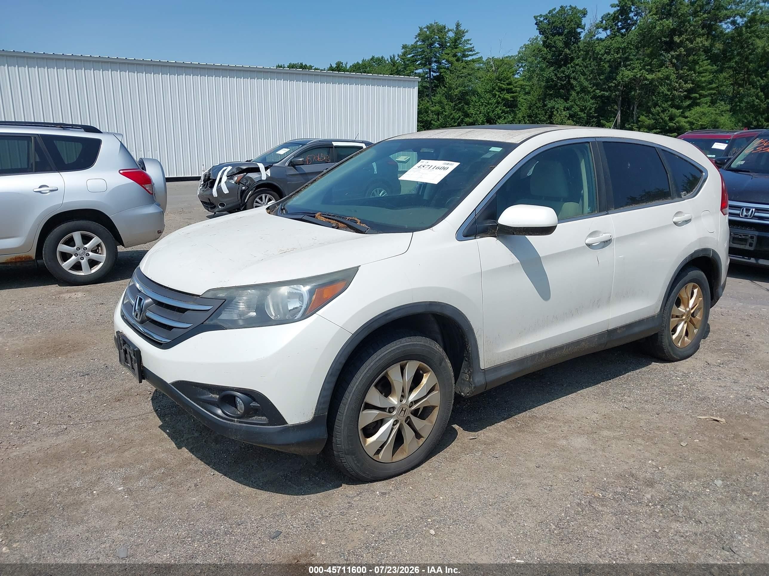 2012 Honda Cr-v Ex Белый vin: 5J6RM4H58CL056350