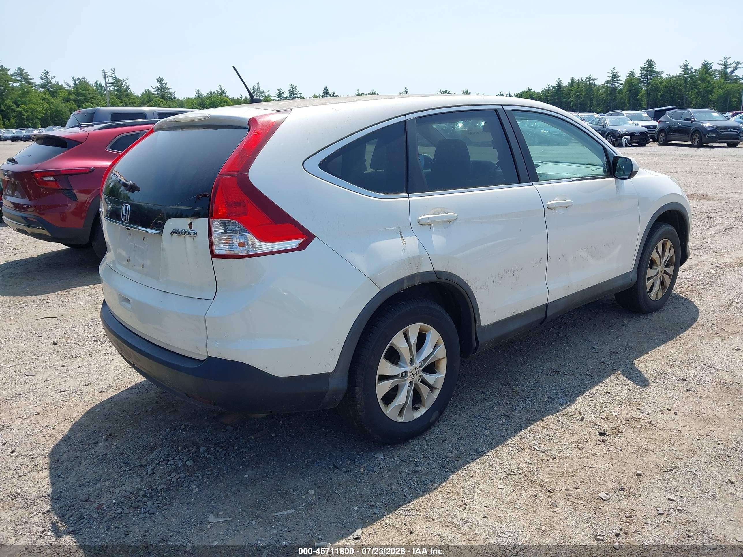 2012 Honda Cr-v Ex Белый vin: 5J6RM4H58CL056350