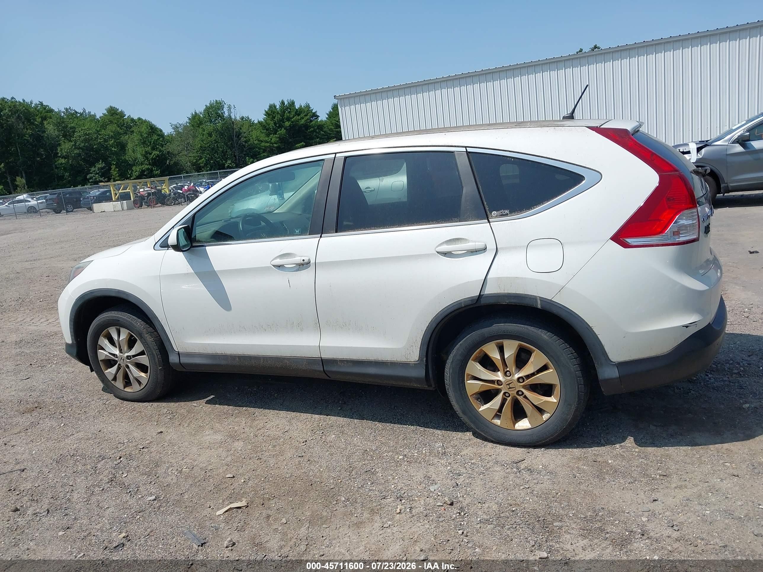 2012 Honda Cr-v Ex Белый vin: 5J6RM4H58CL056350