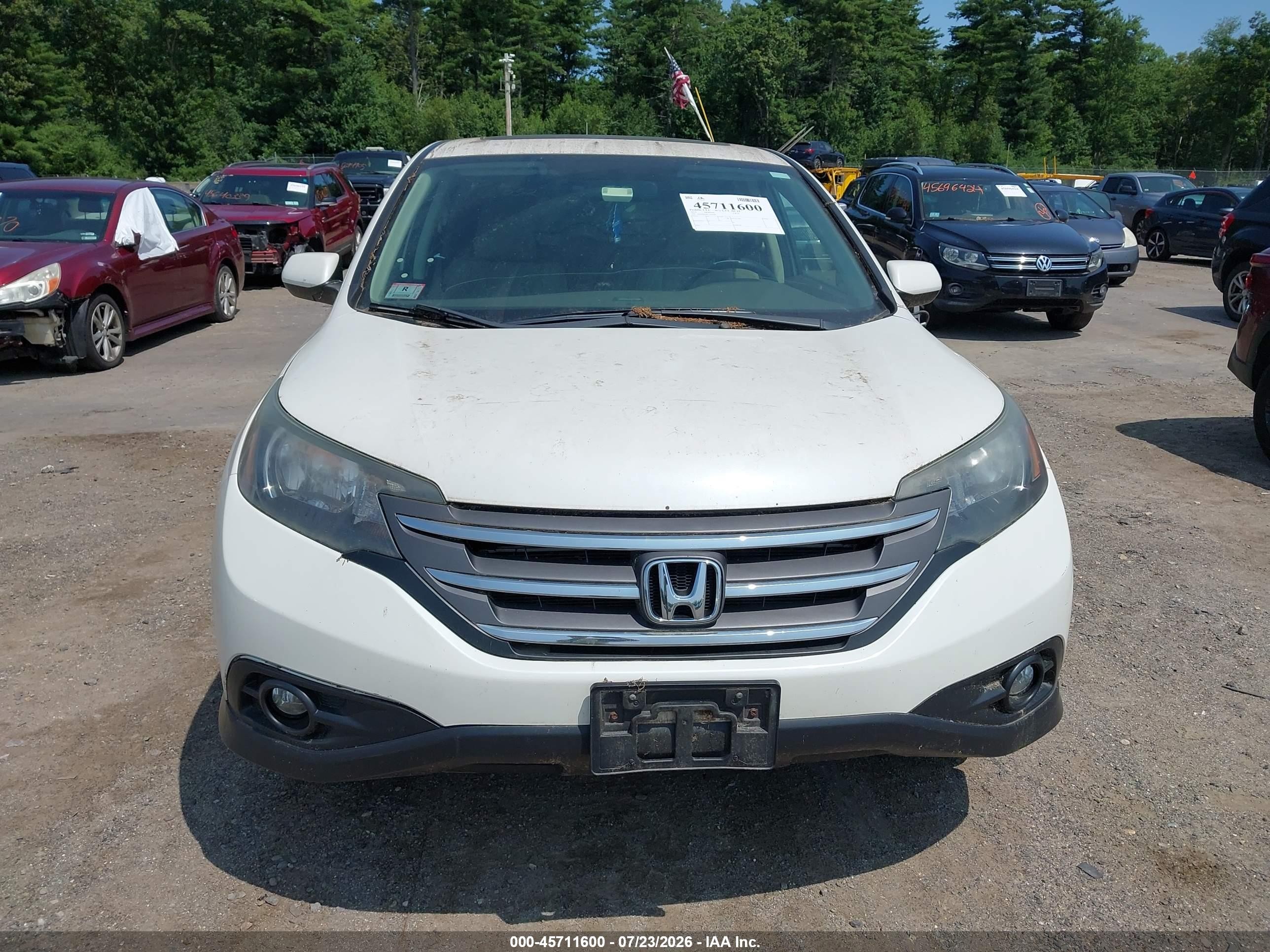 2012 Honda Cr-v Ex Белый vin: 5J6RM4H58CL056350