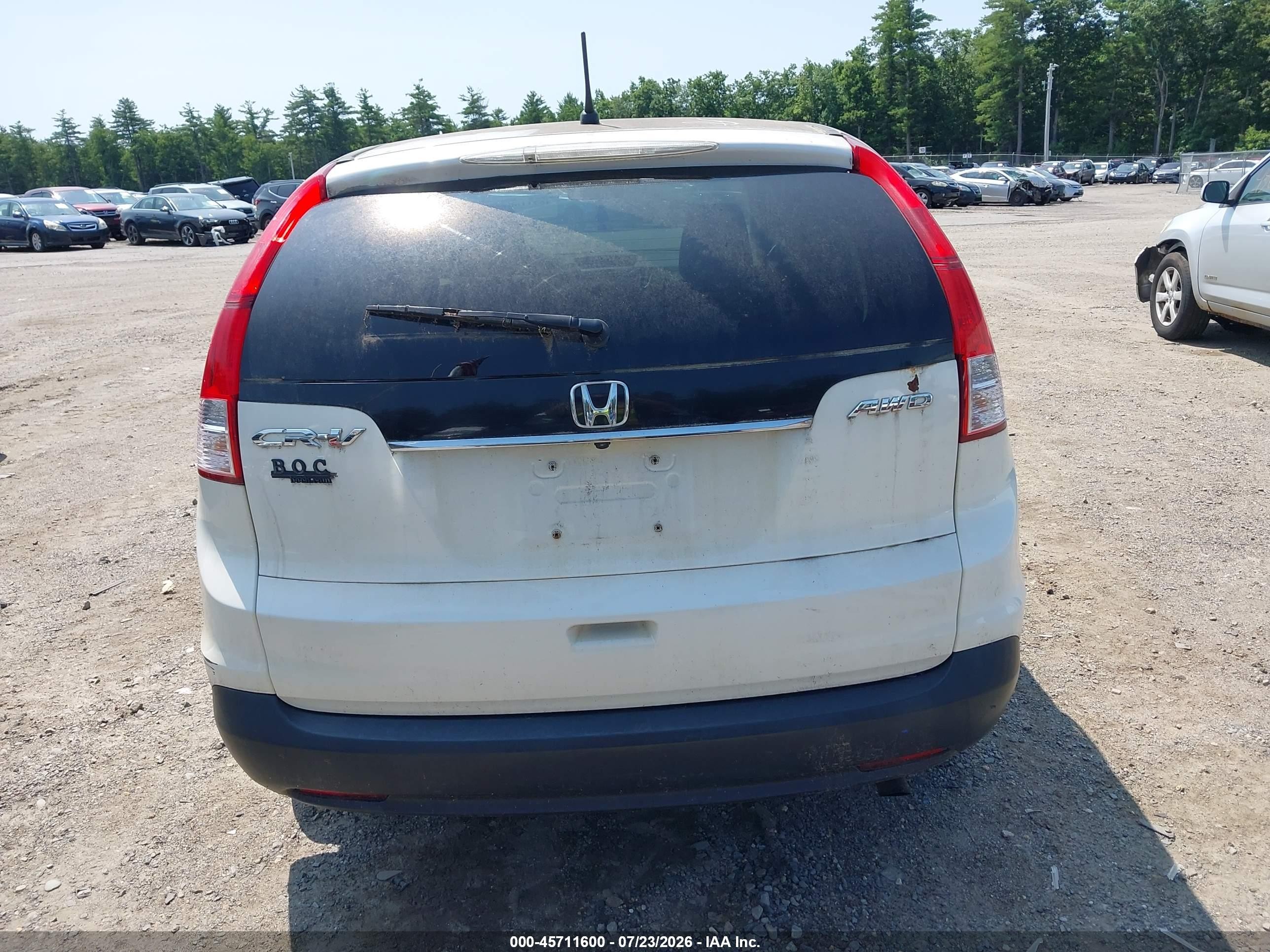 2012 Honda Cr-v Ex Белый vin: 5J6RM4H58CL056350