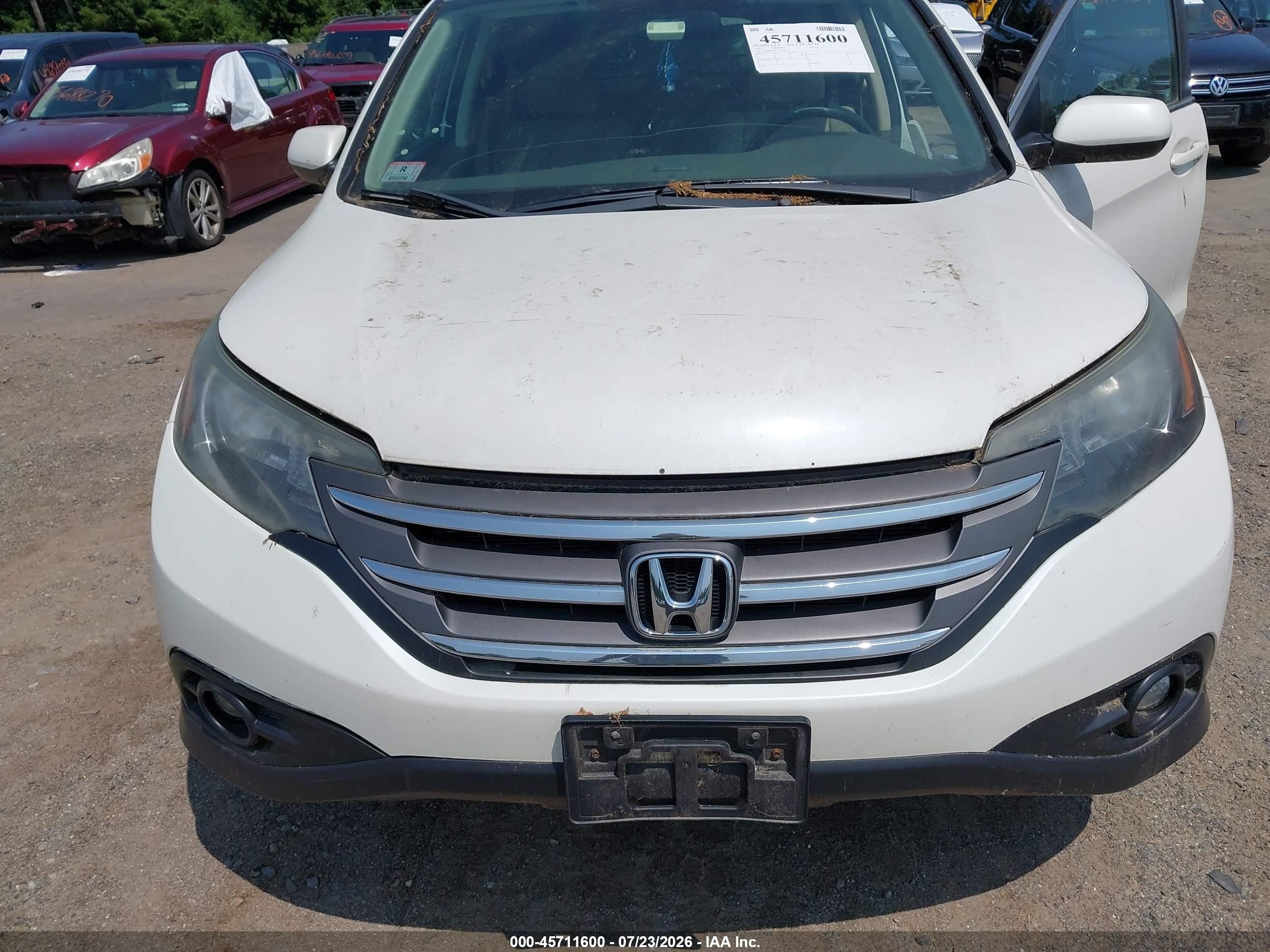 2012 Honda Cr-v Ex Белый vin: 5J6RM4H58CL056350