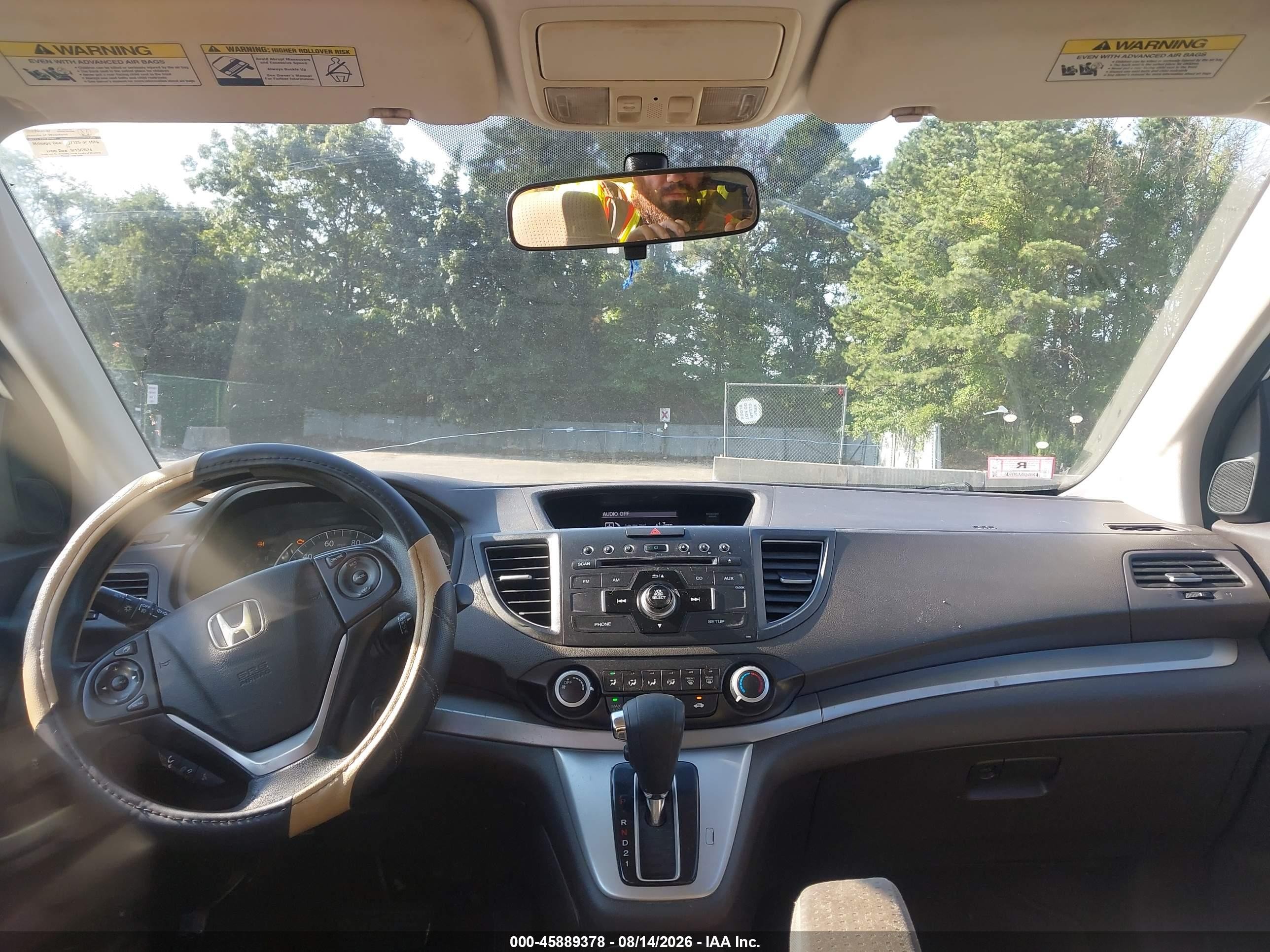 2012 Honda Cr-v Ex White vin: 5J6RM4H58CL056350