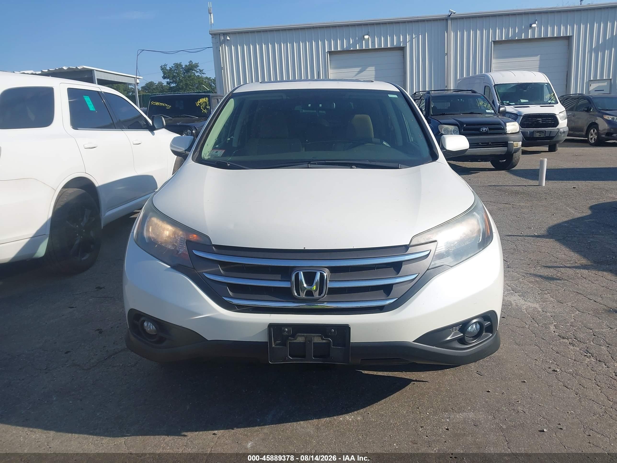 2012 Honda Cr-v Ex White vin: 5J6RM4H58CL056350