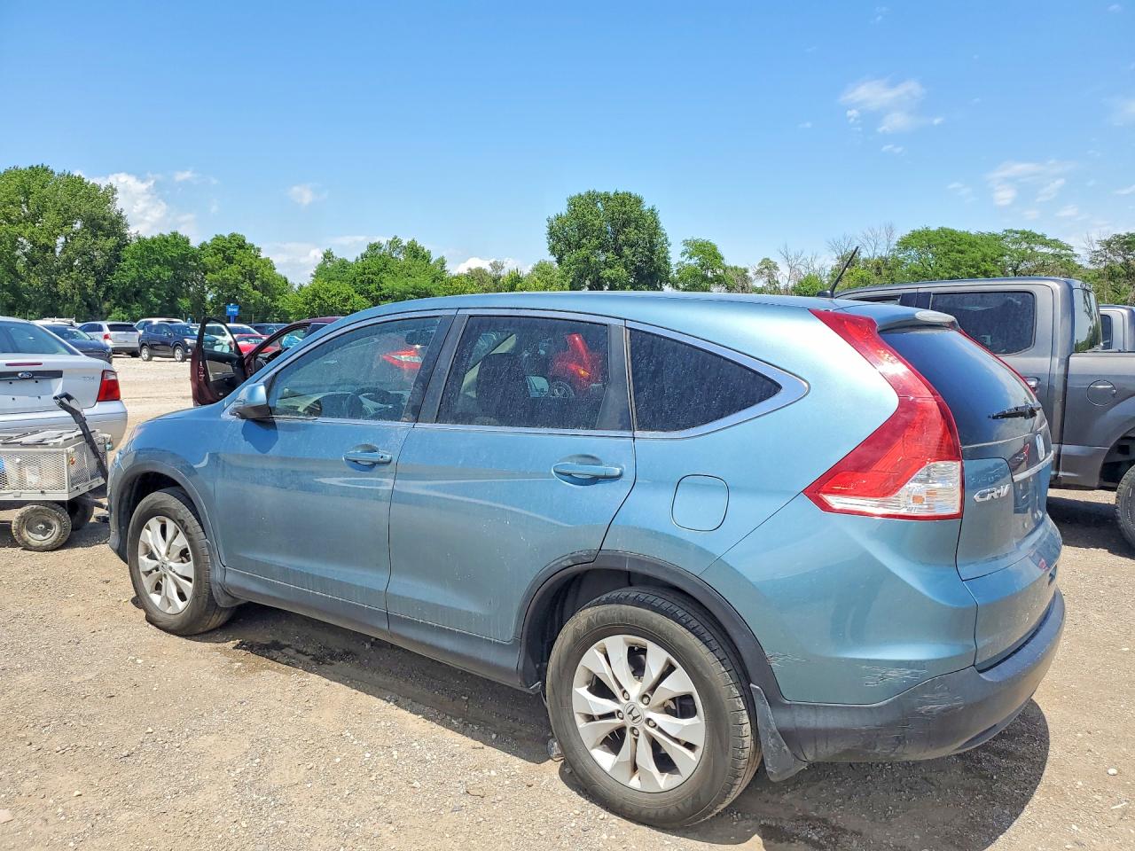 2013 Honda Cr-v Ex Blue vin: 5J6RM4H58DL008963