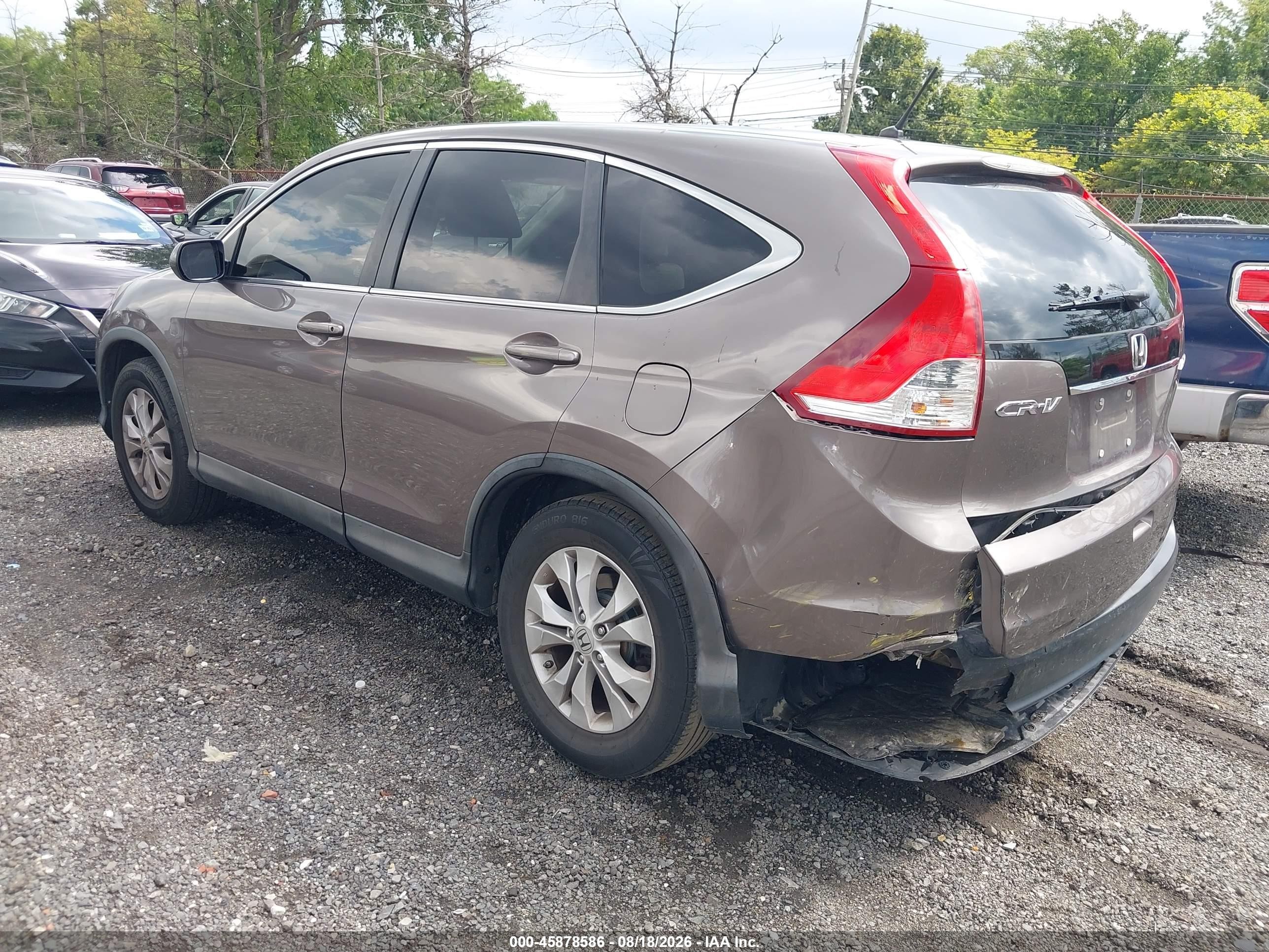 2013 Honda Cr-v Ex Beige vin: 5J6RM4H58DL030655
