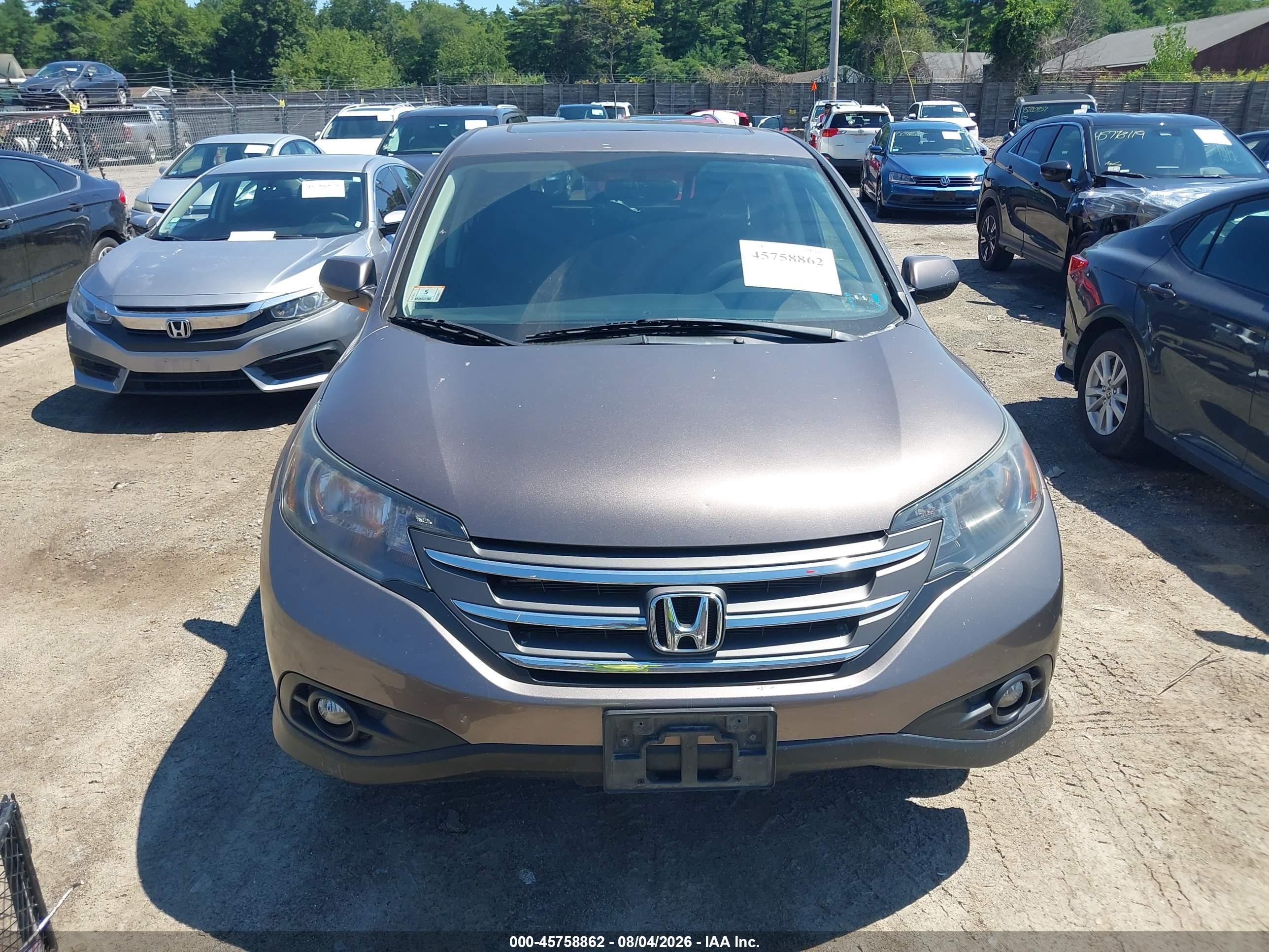 2013 Honda Cr-v Ex Gray vin: 5J6RM4H58DL068046
