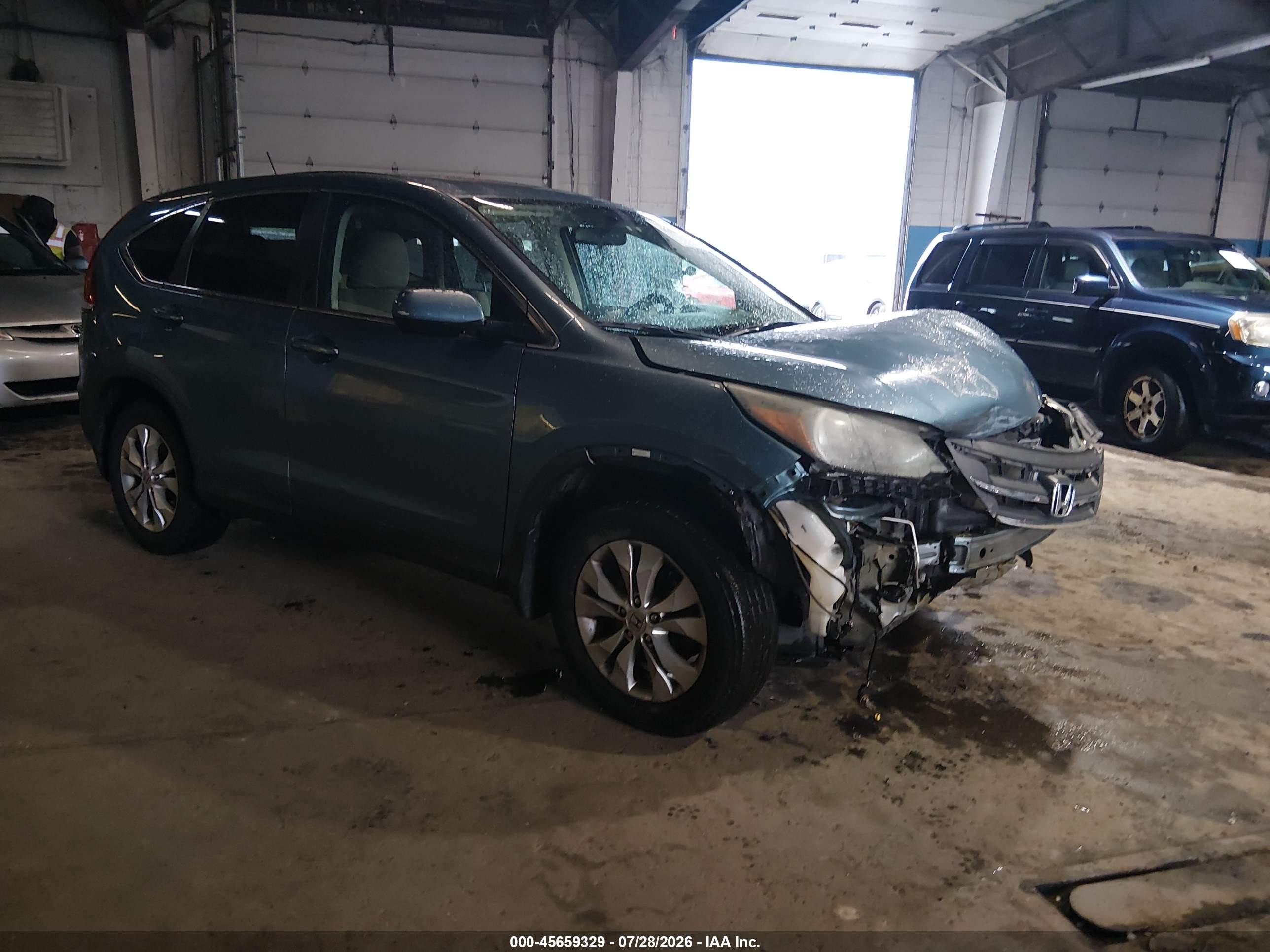 2014 Honda Cr-v Ex Light Blue vin: 5J6RM4H58EL091294