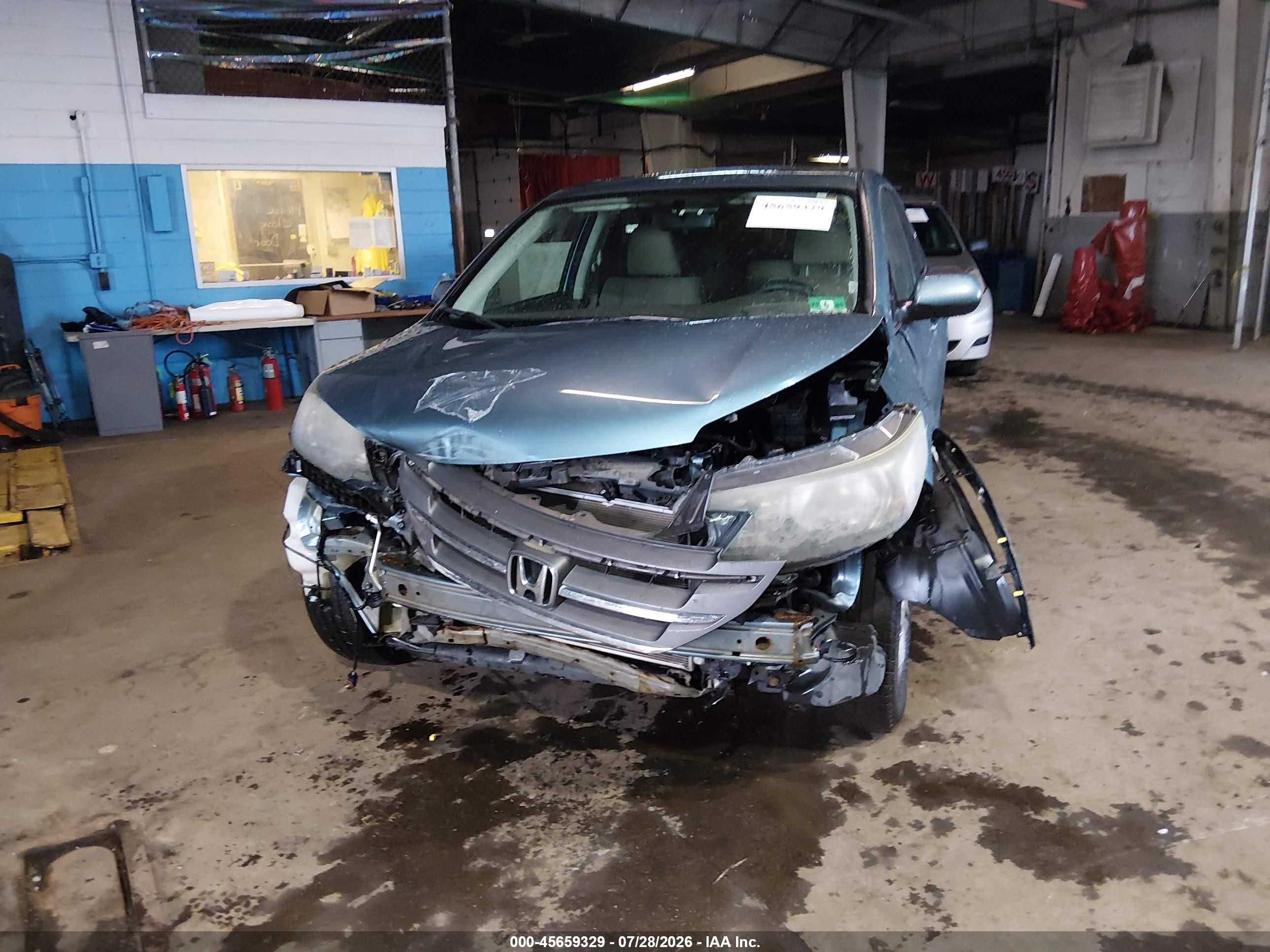 2014 Honda Cr-v Ex Light Blue vin: 5J6RM4H58EL091294