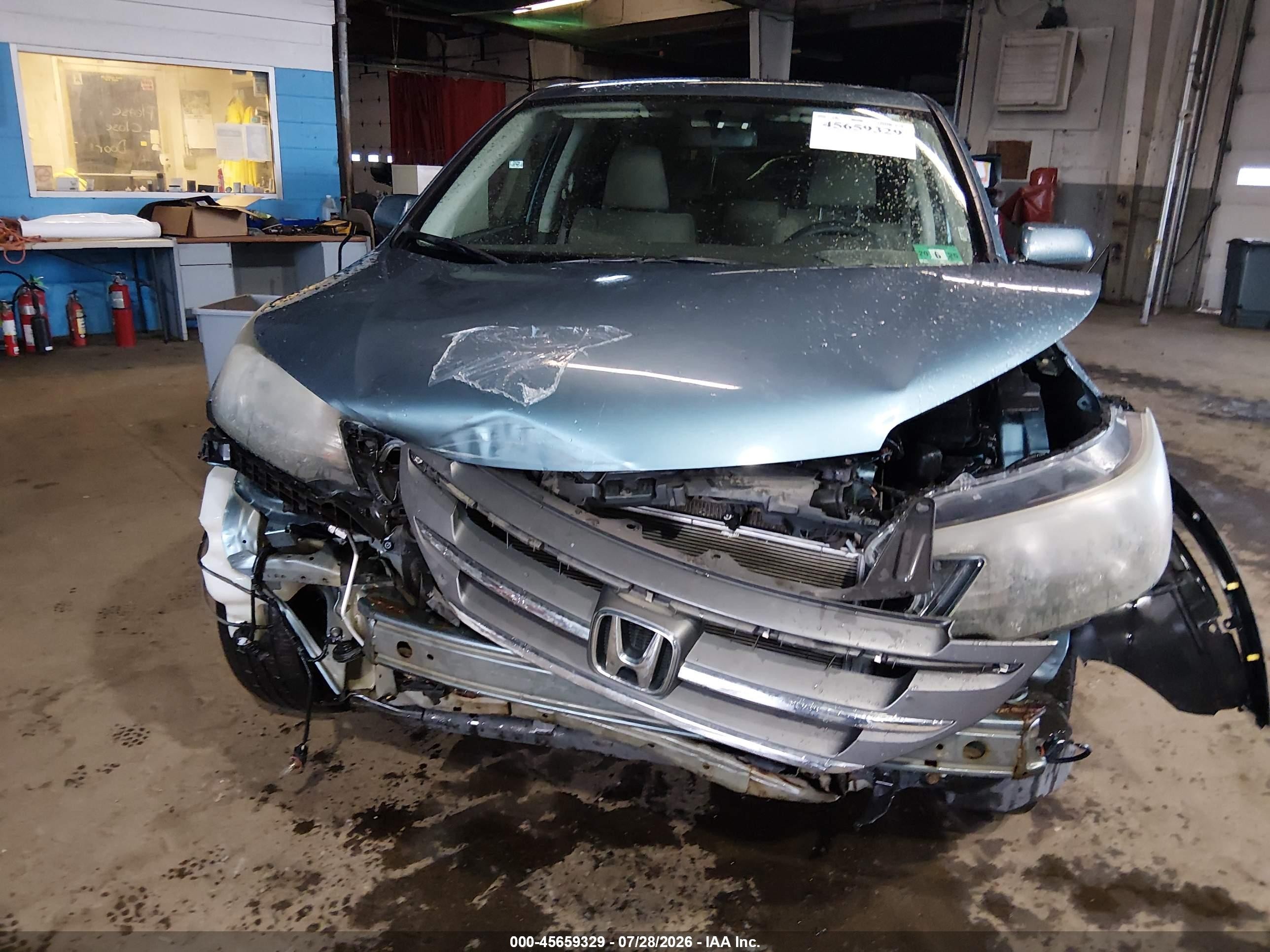 2014 Honda Cr-v Ex Light Blue vin: 5J6RM4H58EL091294