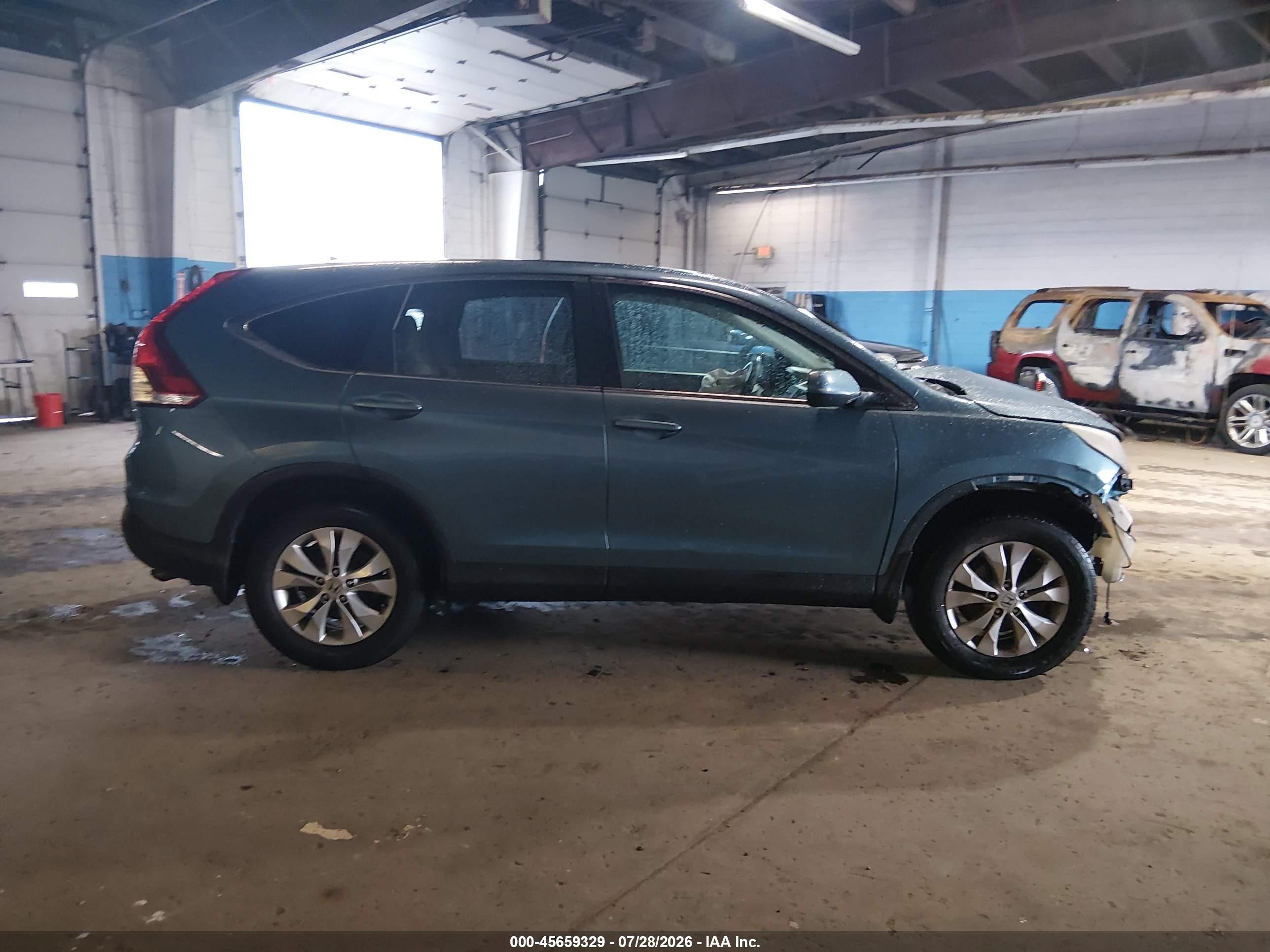 2014 Honda Cr-v Ex Light Blue vin: 5J6RM4H58EL091294