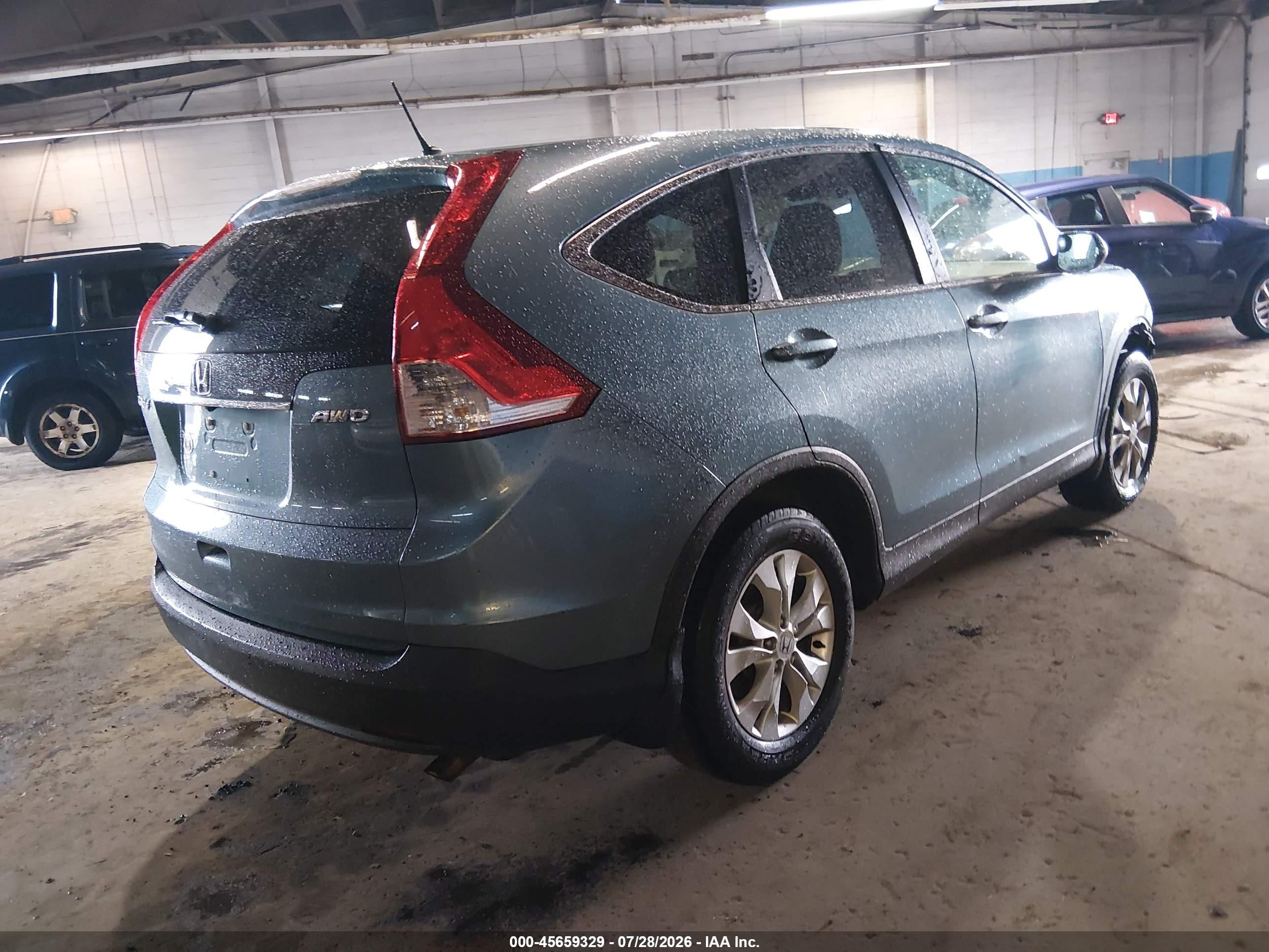 2014 Honda Cr-v Ex Light Blue vin: 5J6RM4H58EL091294