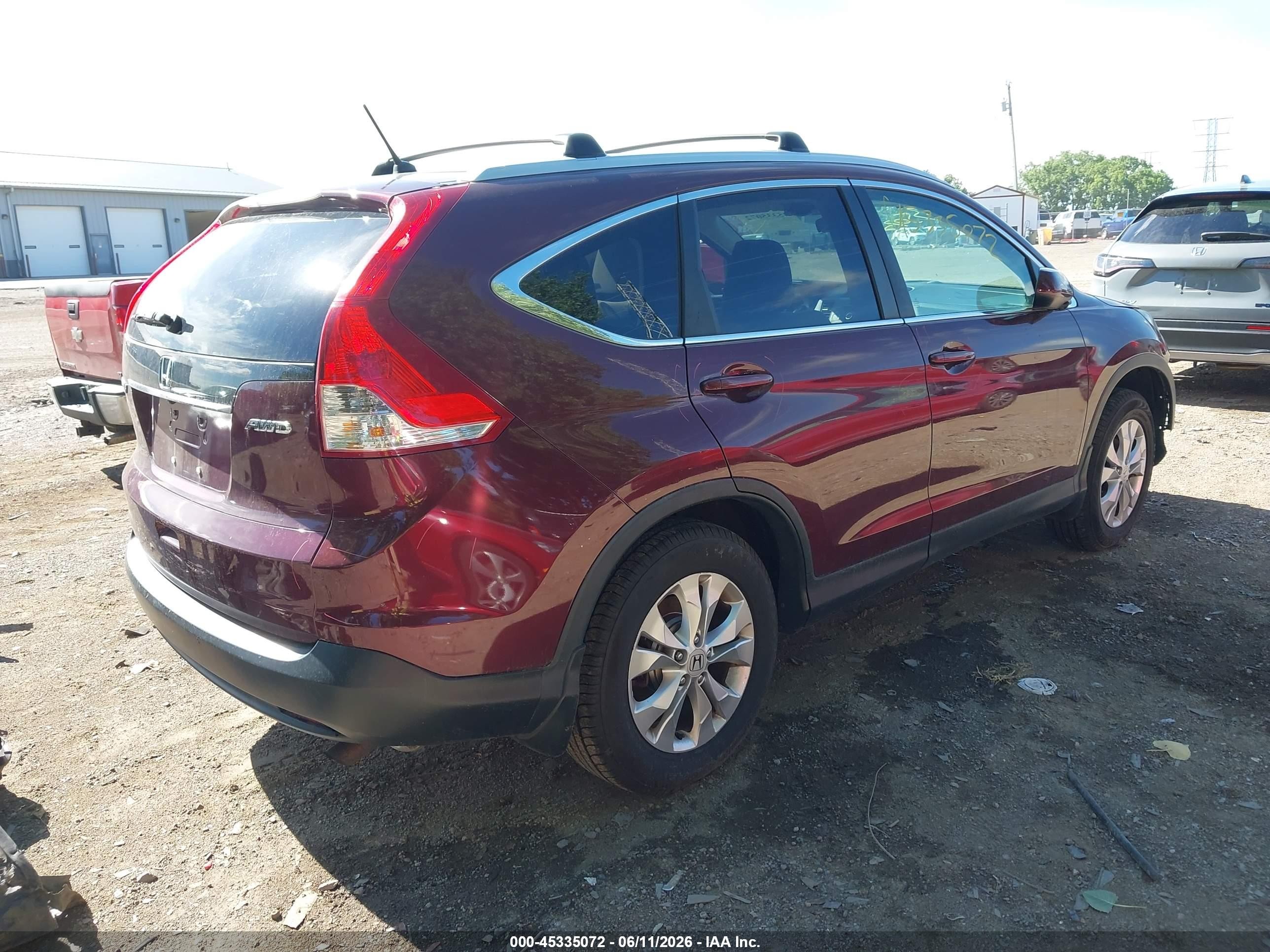 2014 Honda Cr-v Ex Red vin: 5J6RM4H58EL098858