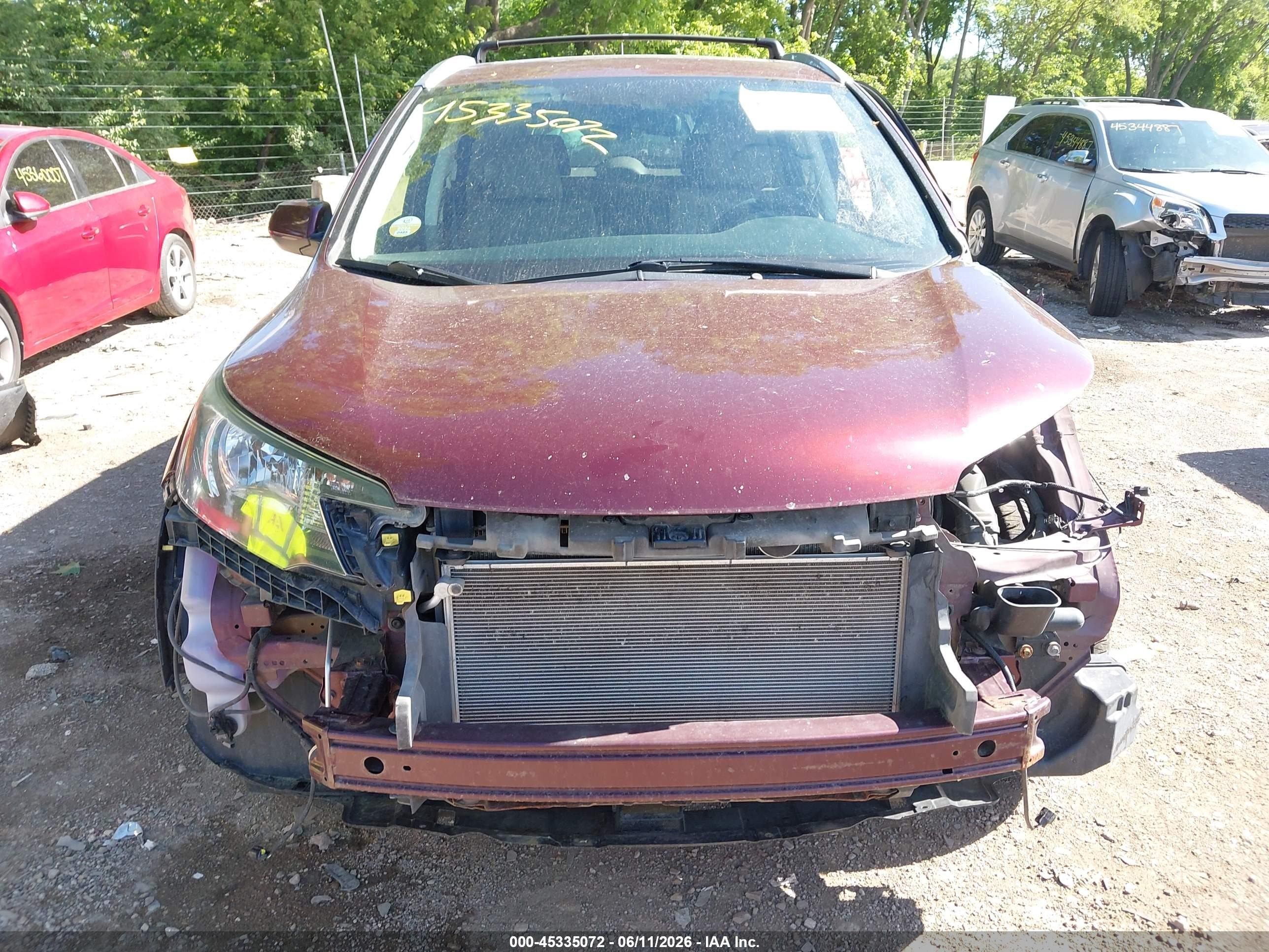 2014 Honda Cr-v Ex Red vin: 5J6RM4H58EL098858