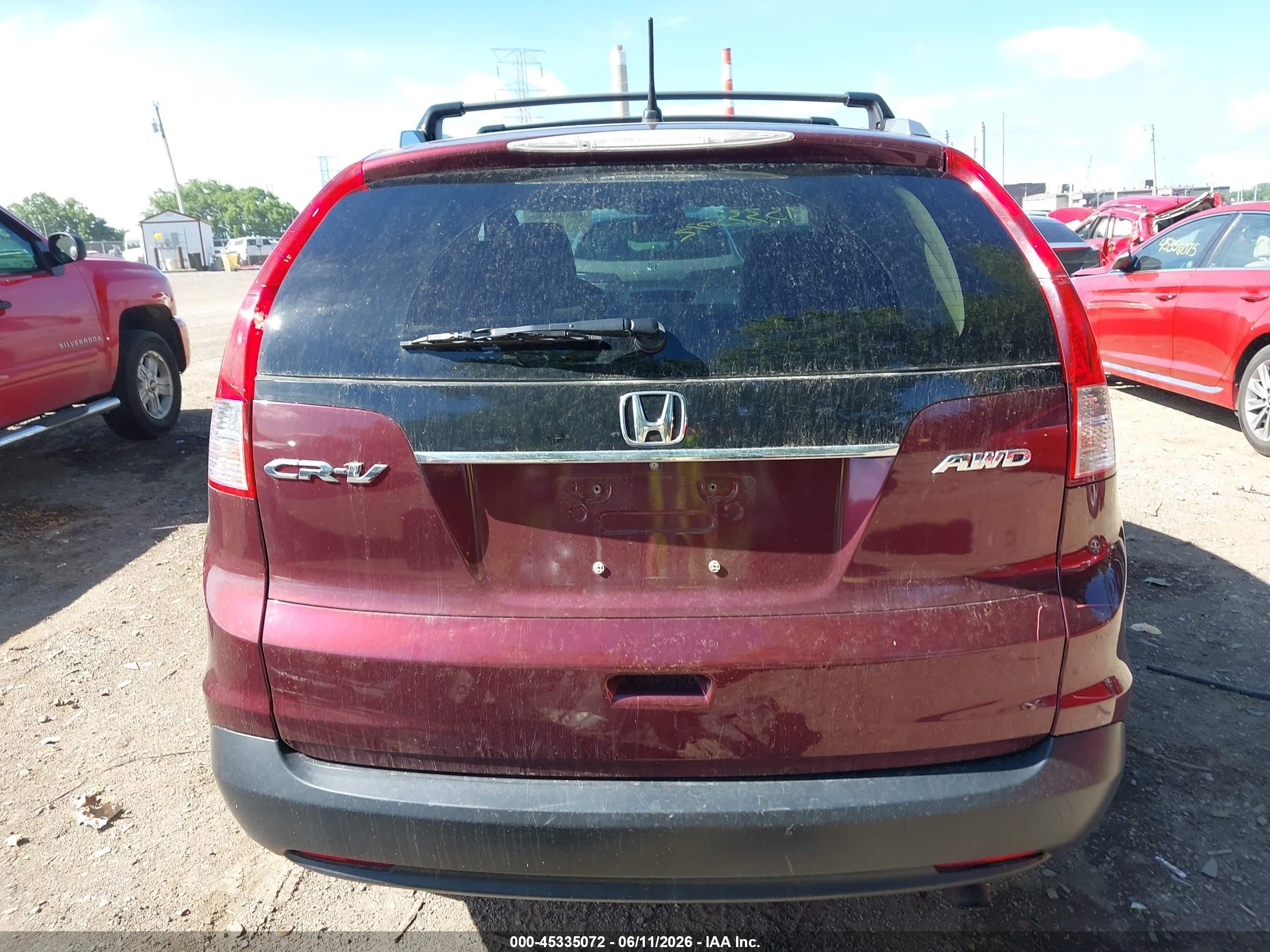 2014 Honda Cr-v Ex Red vin: 5J6RM4H58EL098858