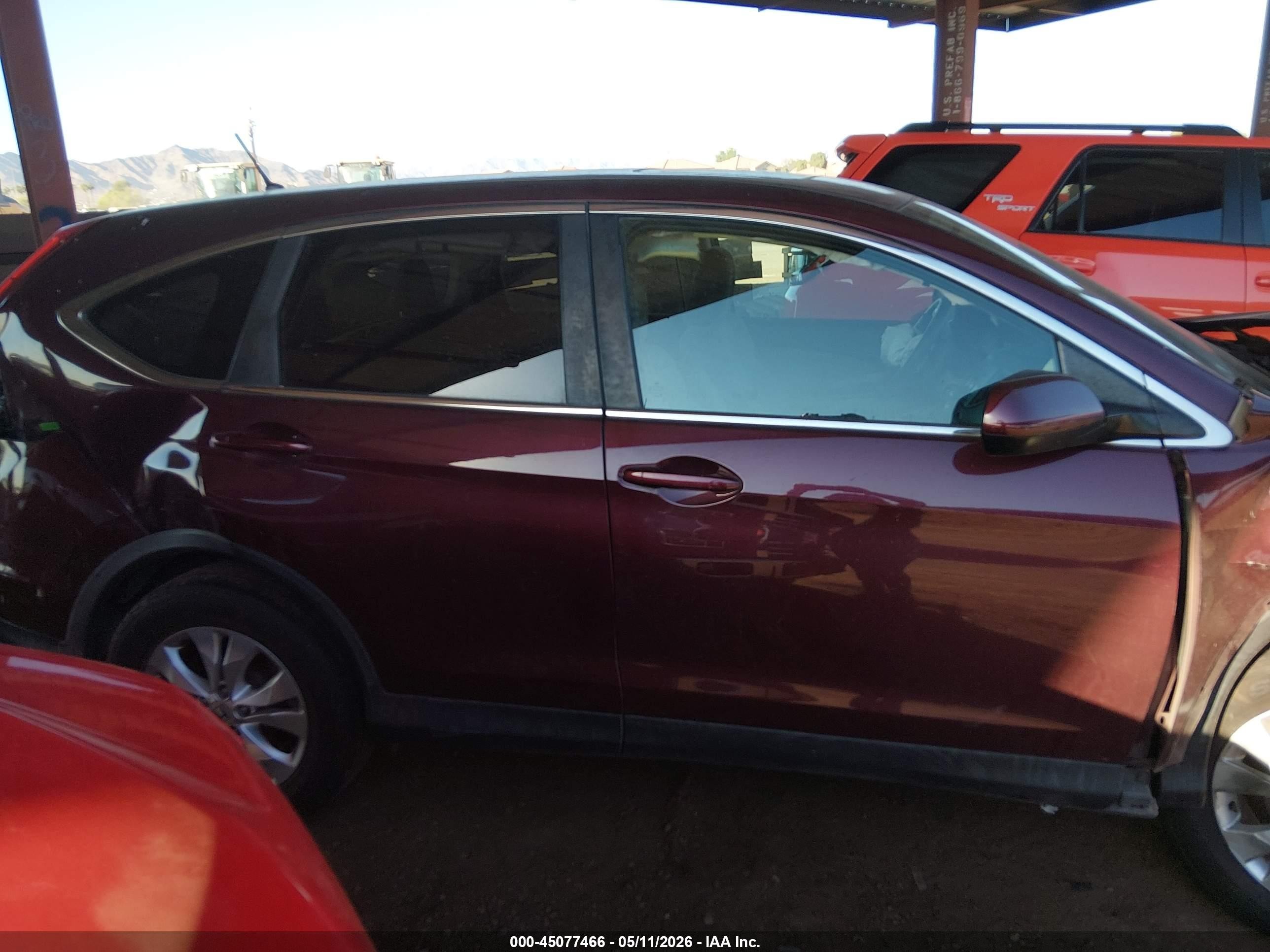 2014 Honda Cr-v Ex Темно-бордовый vin: 5J6RM4H58EL104724