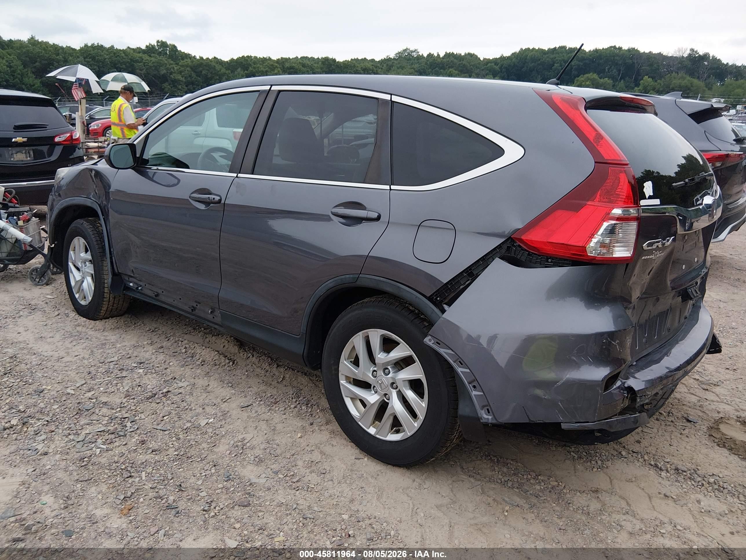 2015 Honda Cr-v Ex Серый vin: 5J6RM4H58FL049905