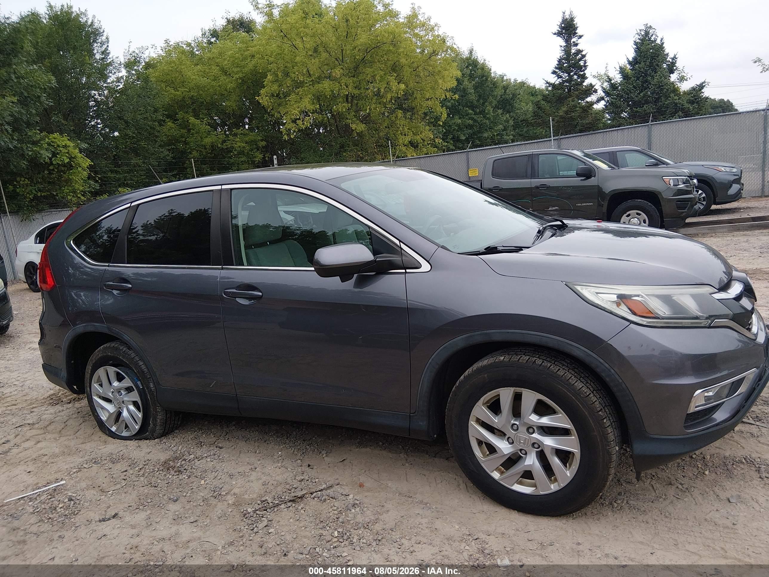 2015 Honda Cr-v Ex Серый vin: 5J6RM4H58FL049905