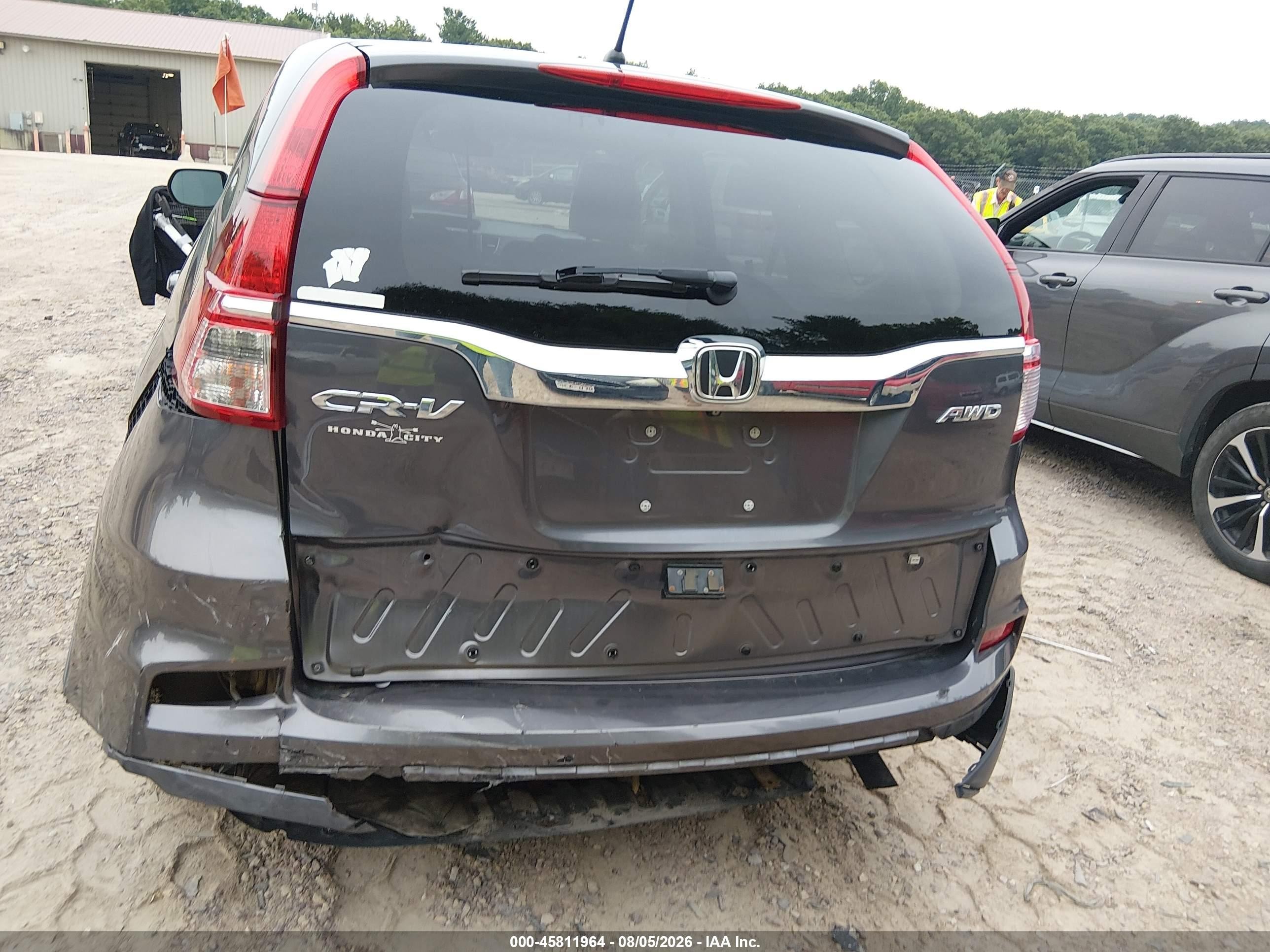 2015 Honda Cr-v Ex Серый vin: 5J6RM4H58FL049905