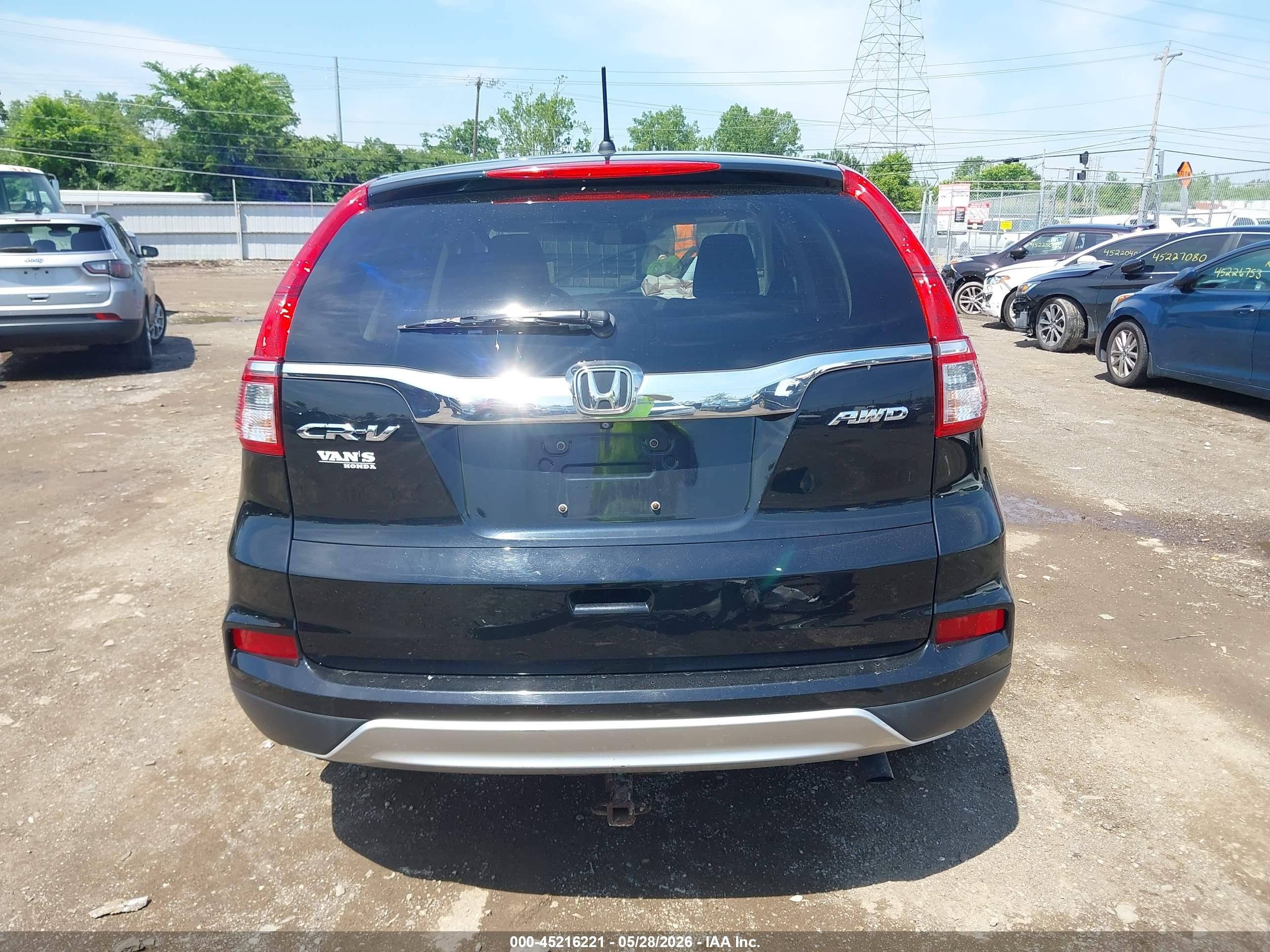 2015 Honda Cr-v Ex Black vin: 5J6RM4H58FL069734