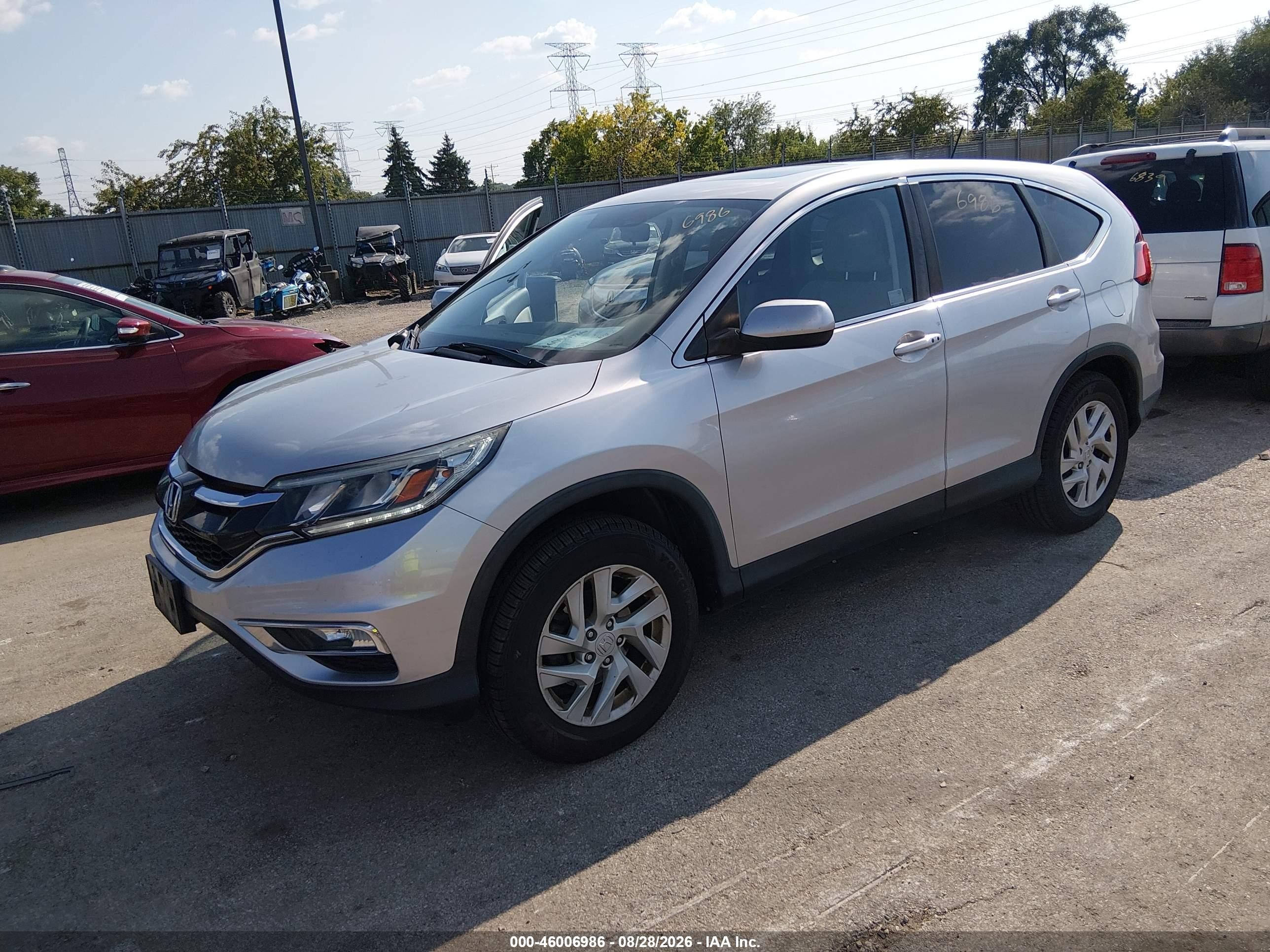 2015 Honda Cr-v Ex Silver vin: 5J6RM4H58FL094648