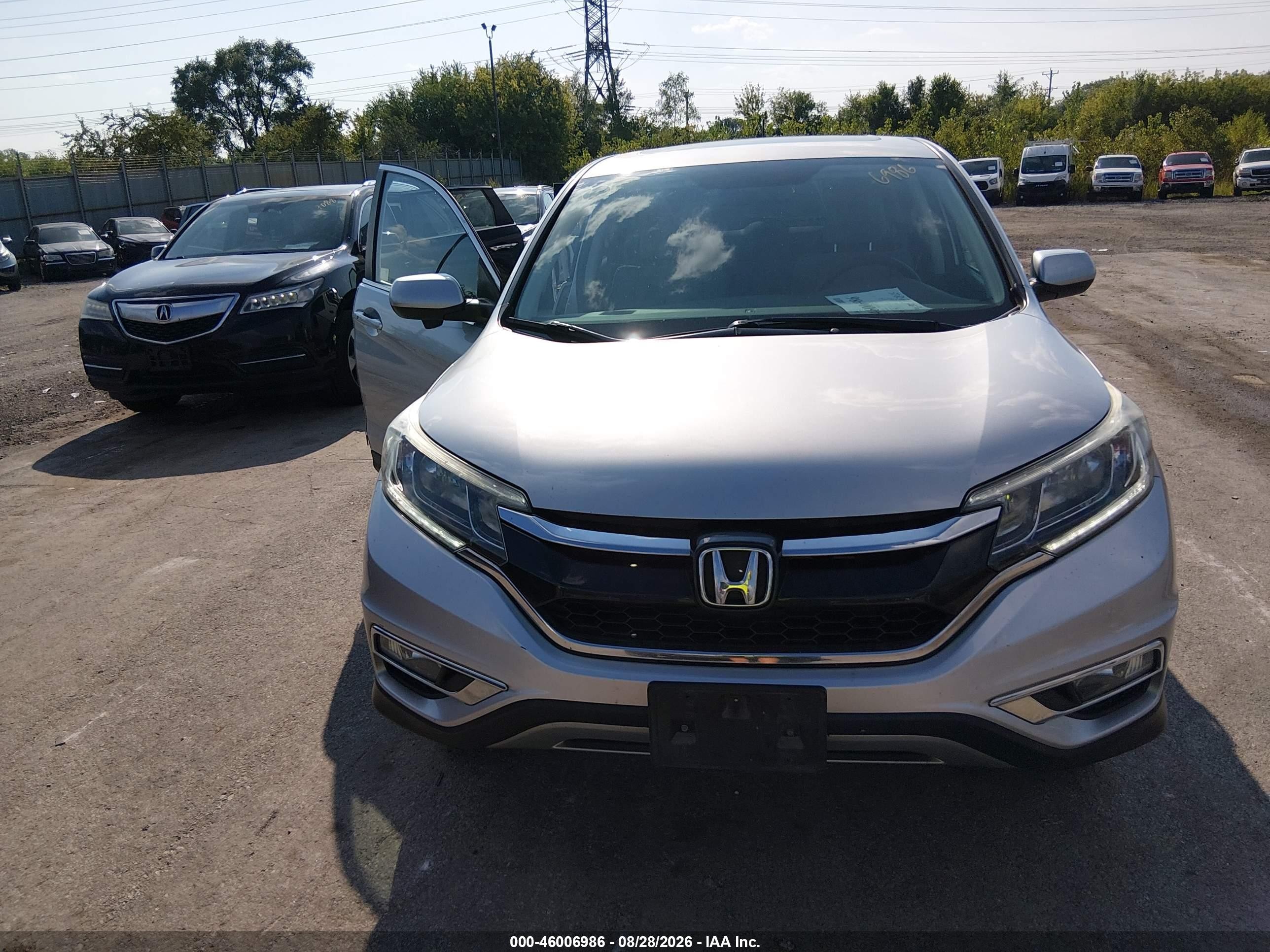 2015 Honda Cr-v Ex Silver vin: 5J6RM4H58FL094648