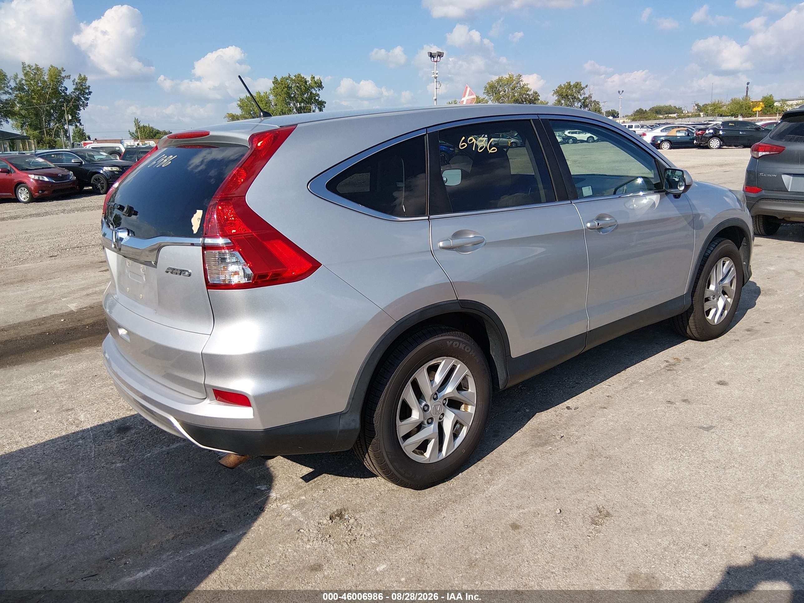 2015 Honda Cr-v Ex Silver vin: 5J6RM4H58FL094648