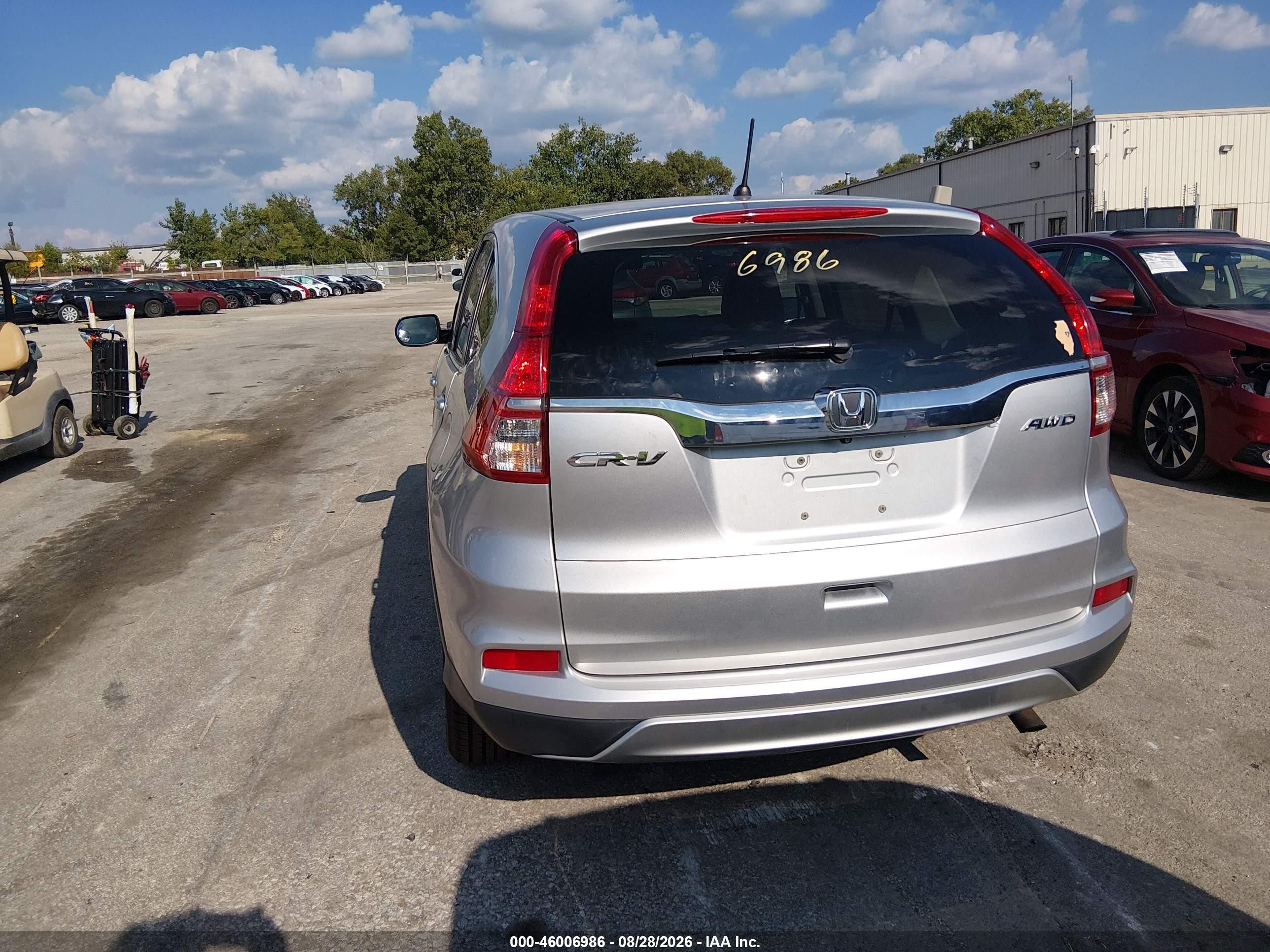 2015 Honda Cr-v Ex Silver vin: 5J6RM4H58FL094648