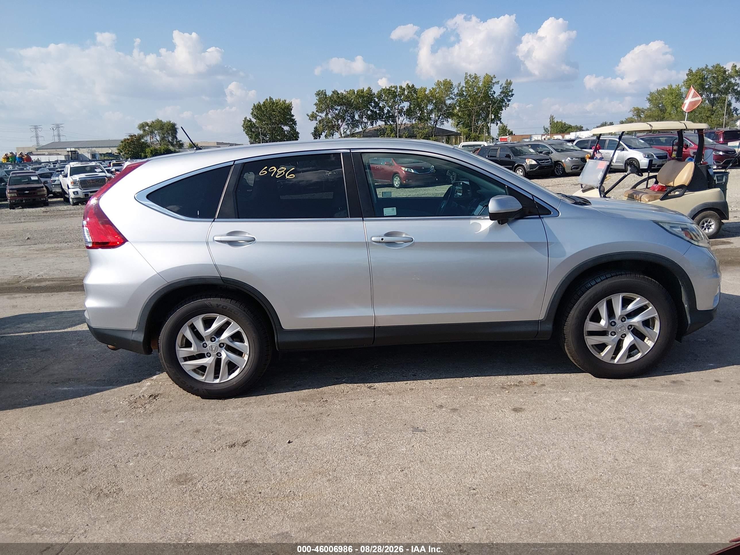 2015 Honda Cr-v Ex Silver vin: 5J6RM4H58FL094648
